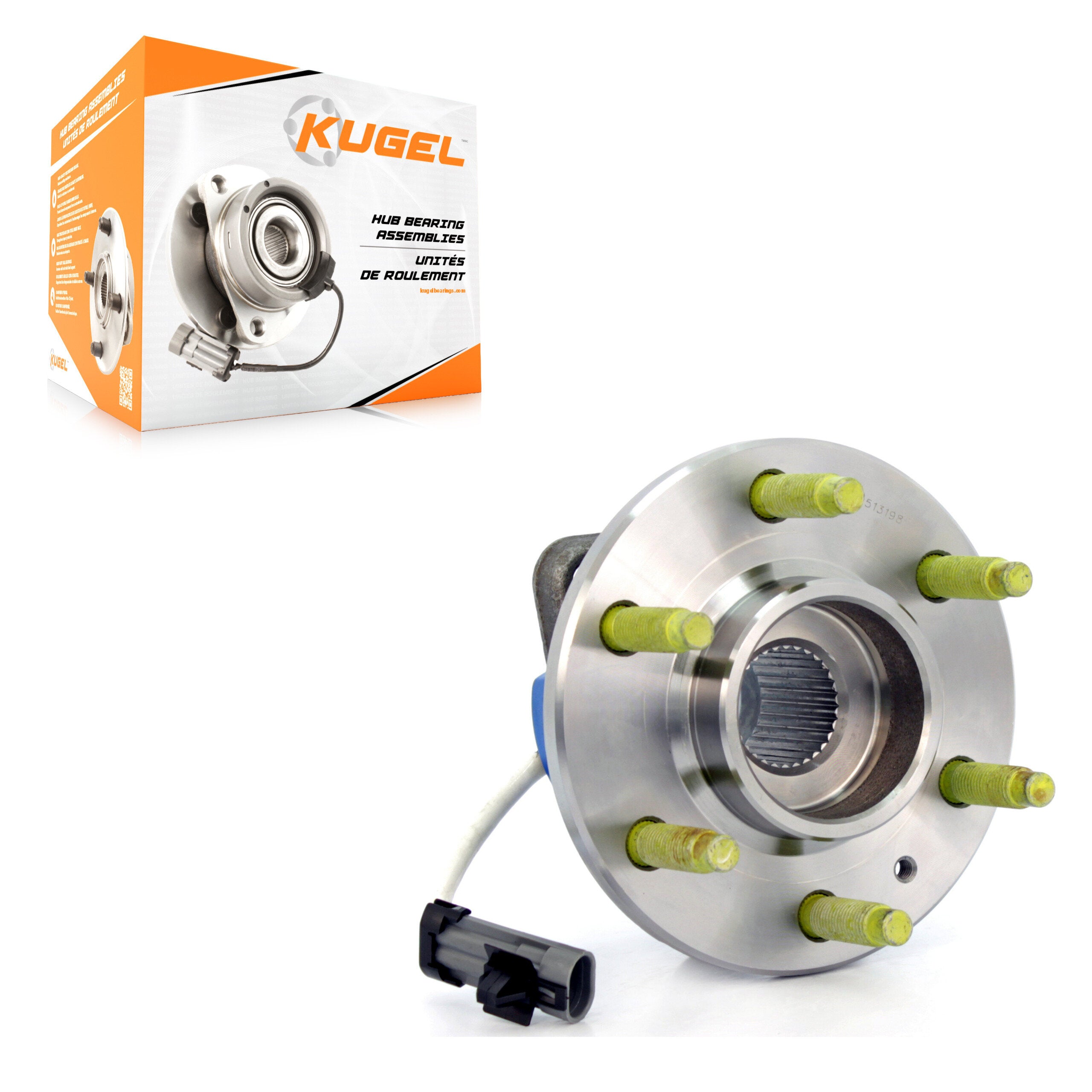 Kugel 70-513198 Wheel Bearing and Hub Assembly for 2004-2009 Cadillac SRX - Front