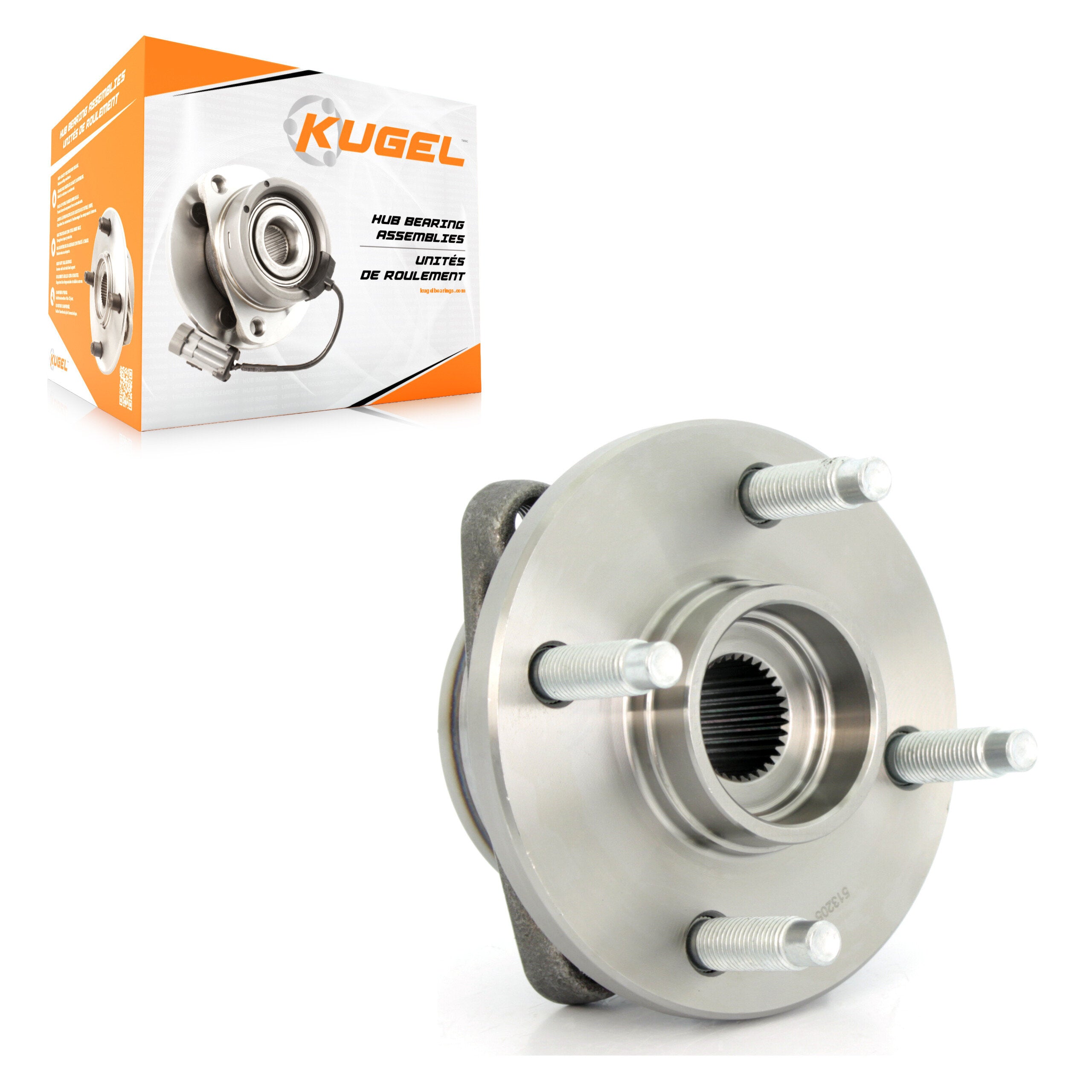 Kugel 70-513205 Wheel Bearing and Hub Assembly for 2003-2010 Pontiac G5, Chevrolet Cobalt, Pontiac Pursuit - Front