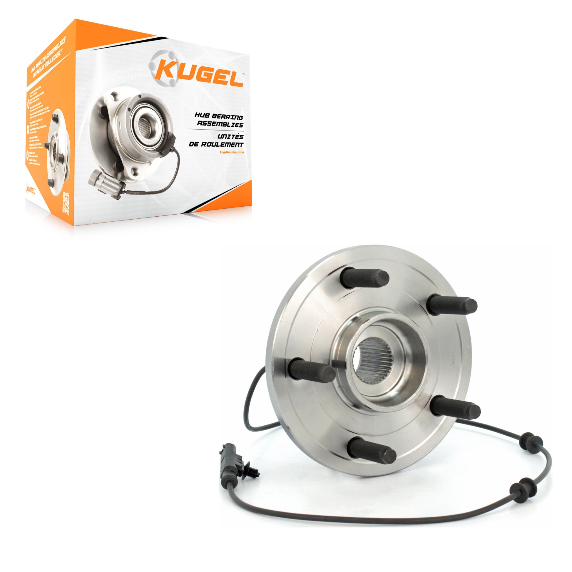 Kugel 70-513207 Wheel Bearing and Hub Assembly for 2004-2005 Dodge Durango - Front