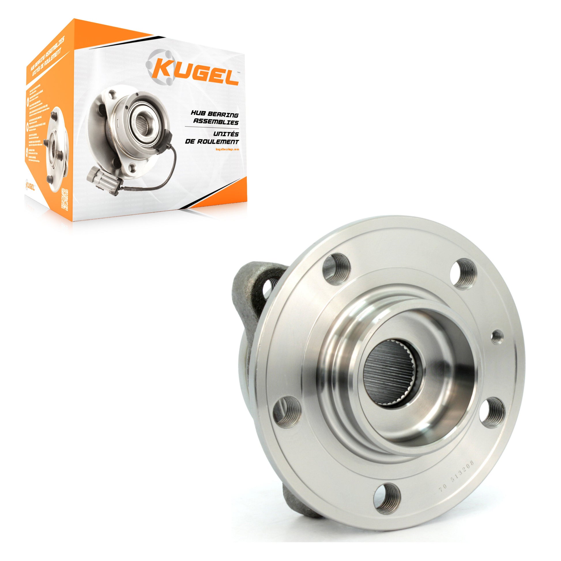 Kugel 70-513208 Wheel Bearing and Hub Assembly for 2003-2007 Volvo XC90 - Front