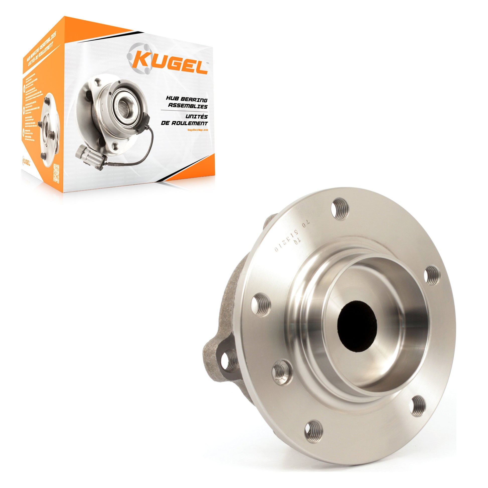 Kugel 70-513210 Wheel Bearing and Hub Assembly for 2004-2010 BMW 528i, BMW 535i, BMW 550i - Front