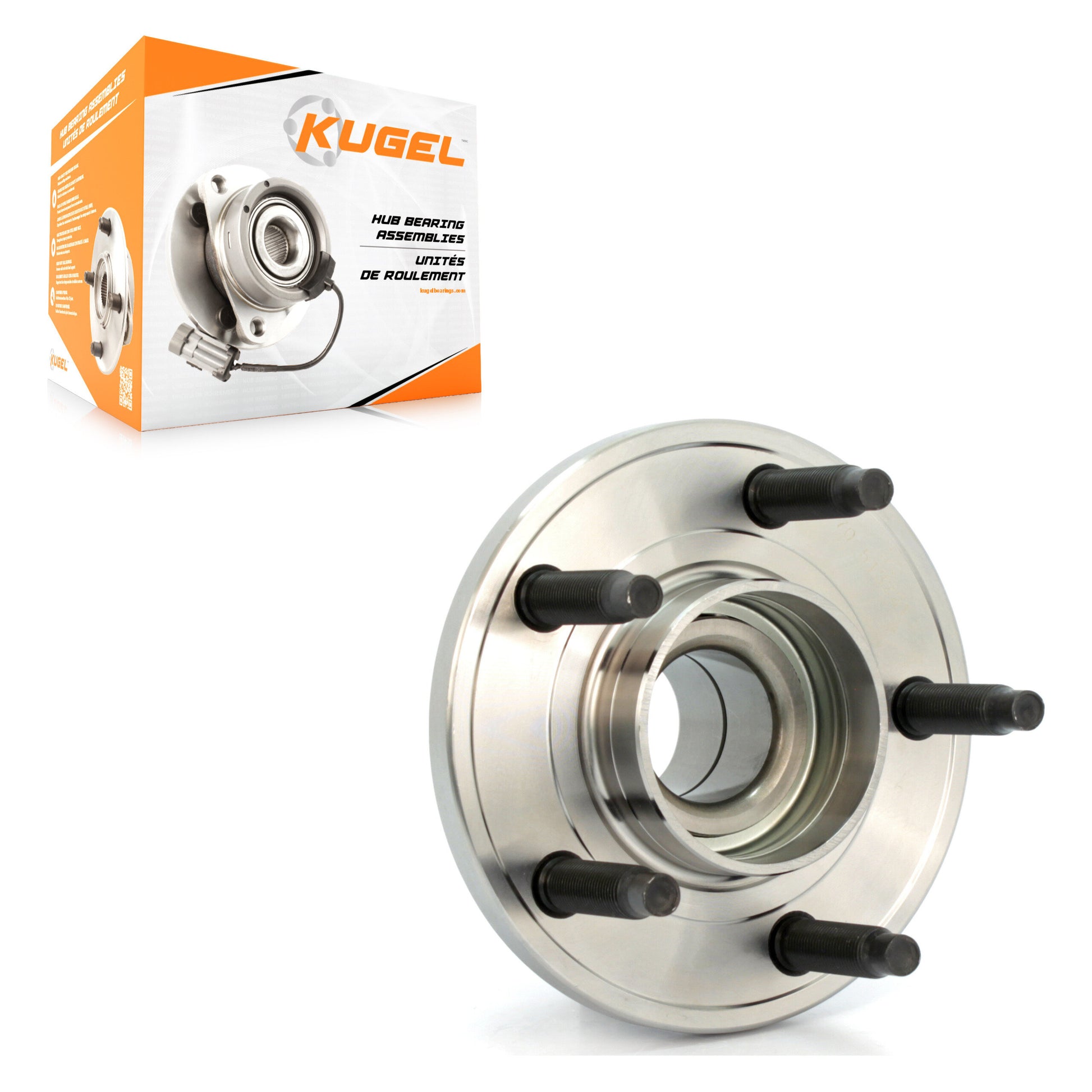 Kugel 70-513221 Wheel Bearing and Hub Assembly for 2005-2014 Ford Mustang, Avanti Avanti - Front