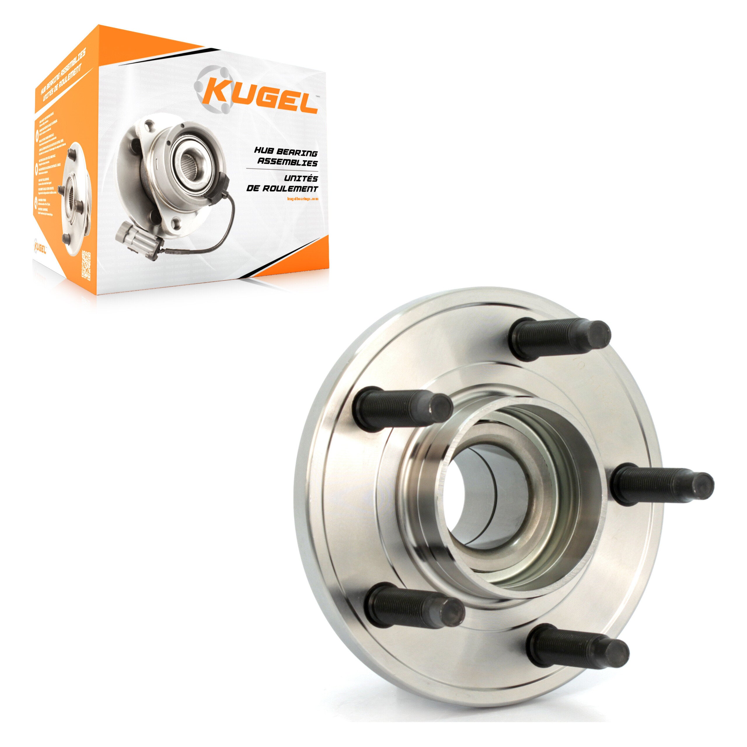 Kugel 70-513221 Wheel Bearing and Hub Assembly for 2005-2014 Ford Mustang, Avanti Avanti - Front