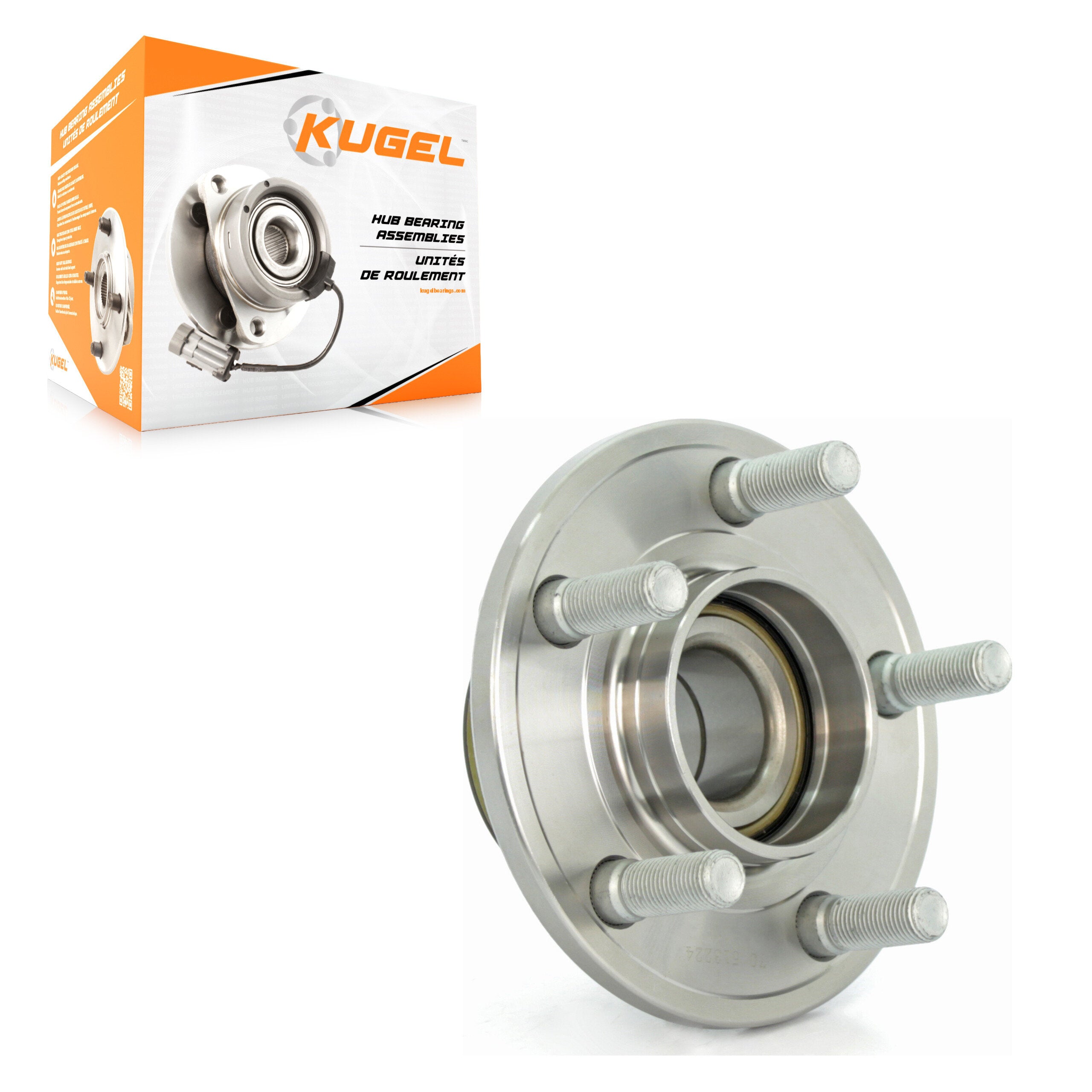 Kugel 70-513224 Wheel Bearing and Hub Assembly for 2005-2014 Chrysler 300, Dodge Challenger, Dodge Charger - Front