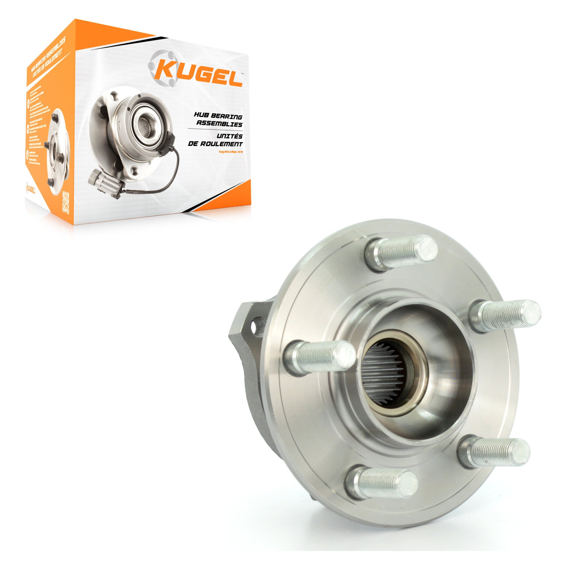 Kugel 70-513225 Wheel Bearing and Hub Assembly for 2005-2023 Dodge Challenger, Dodge Charger, Chrysler 300 - Front
