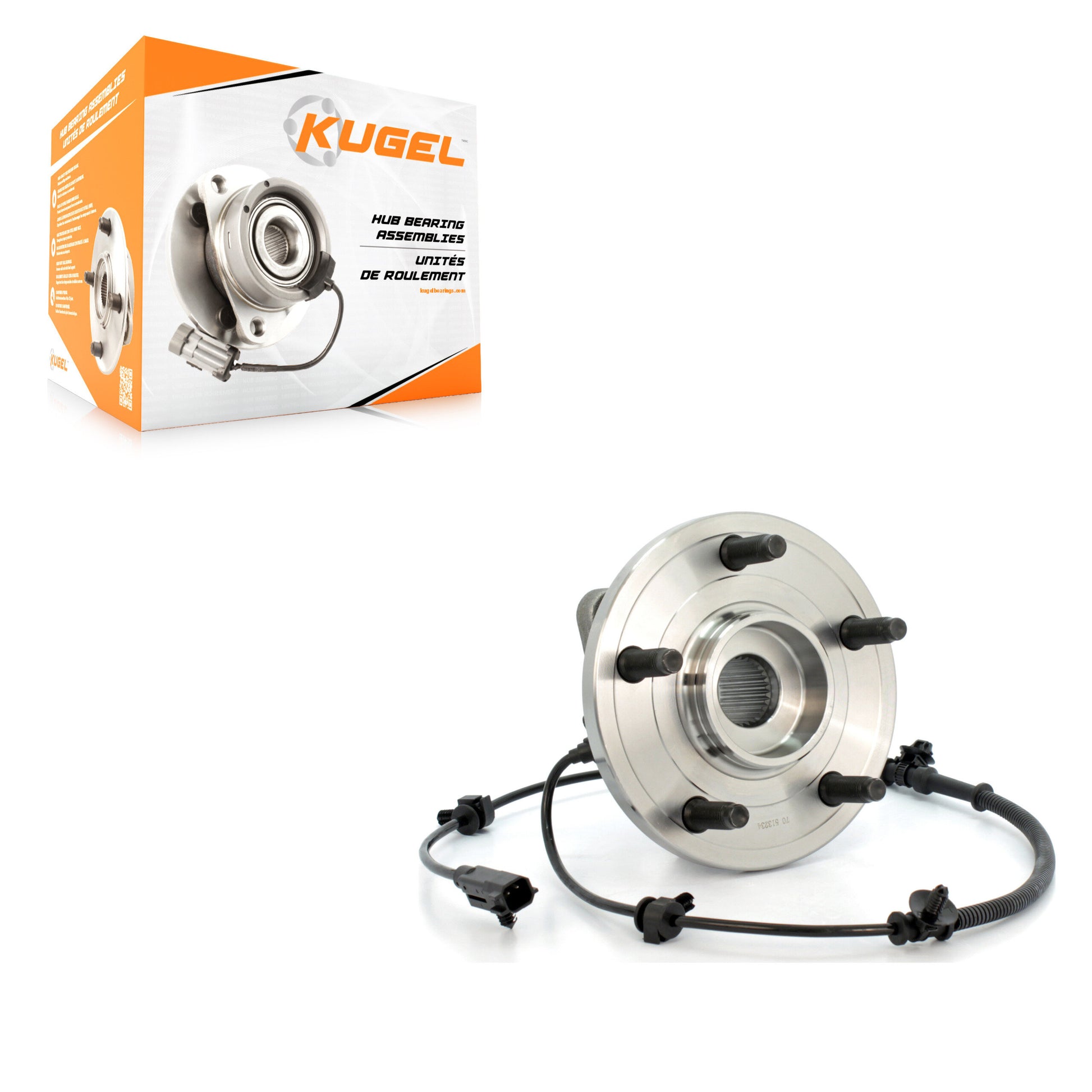 Kugel 70-513234 Wheel Bearing and Hub Assembly for 2005-2010 Jeep Commander, Jeep Grand Cherokee - Front