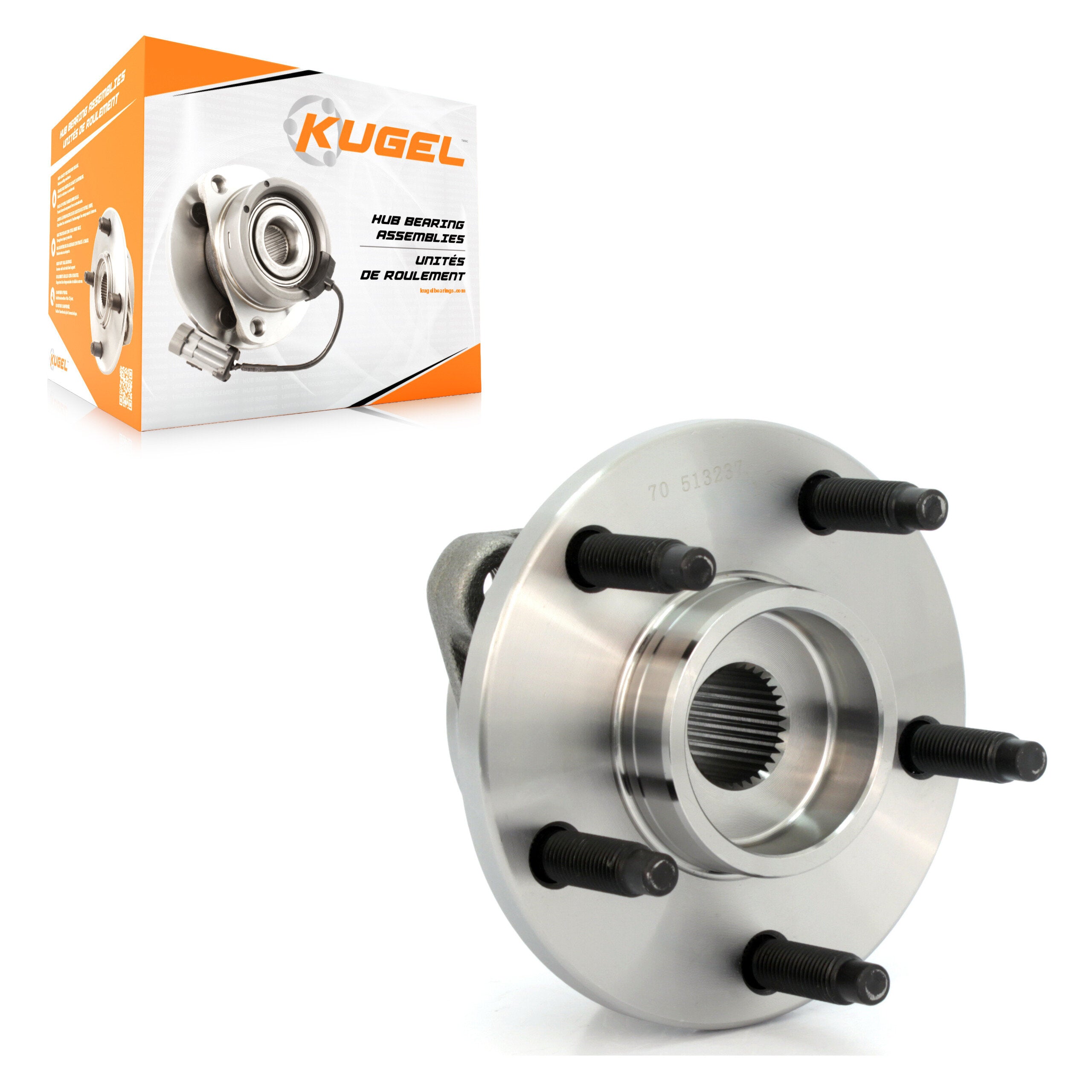 Kugel 70-513237 Wheel Bearing and Hub Assembly for 2006-2008 Chevrolet HHR - Front
