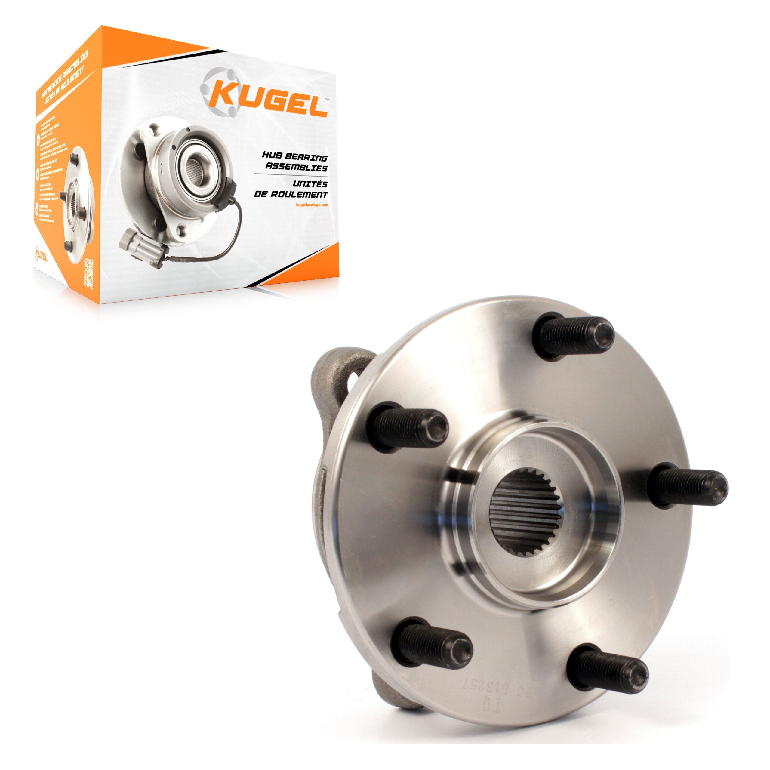 Kugel 70-513257 Wheel Bearing and Hub Assembly for 2006-2018 Toyota Corolla iM, Scion iM, Toyota Prius V - Front