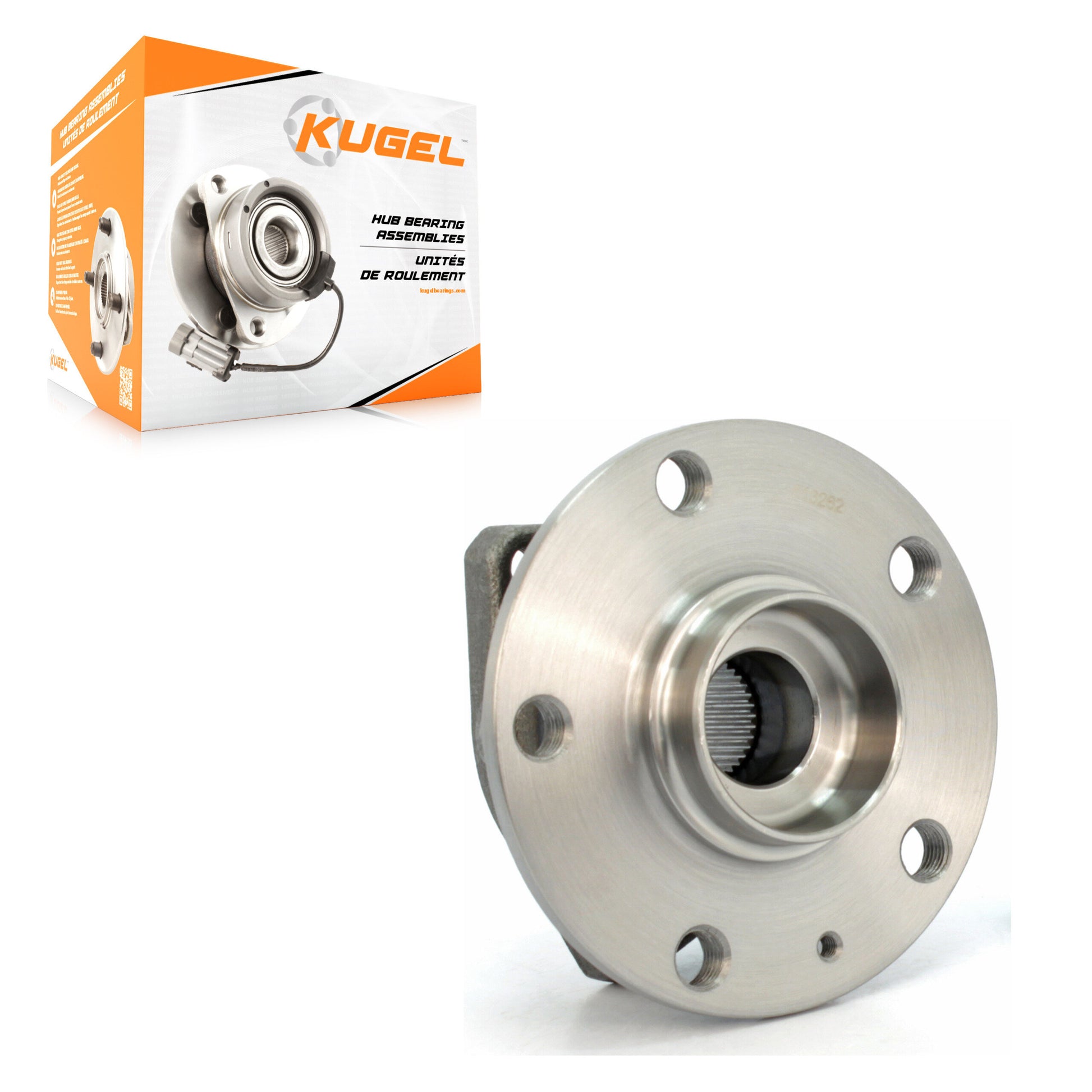 Kugel 70-513262 Wheel Bearing and Hub Assembly for 2006-2021 Volkswagen Golf Alltrack, Volkswagen e-Golf, Volkswagen Golf - Front