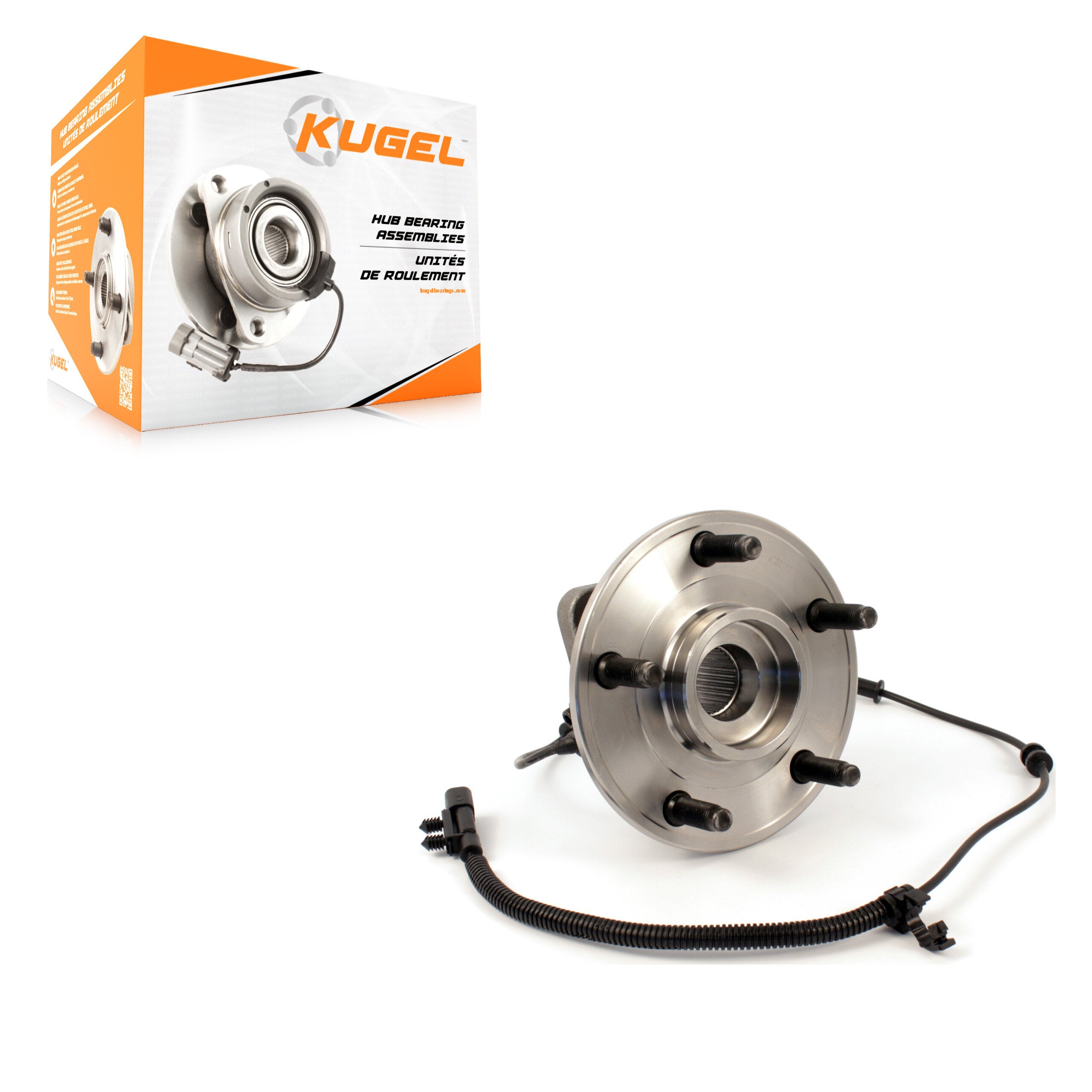 Kugel 70-513272 Wheel Bearing and Hub Assembly for 2007-2010 Jeep Wrangler - Front