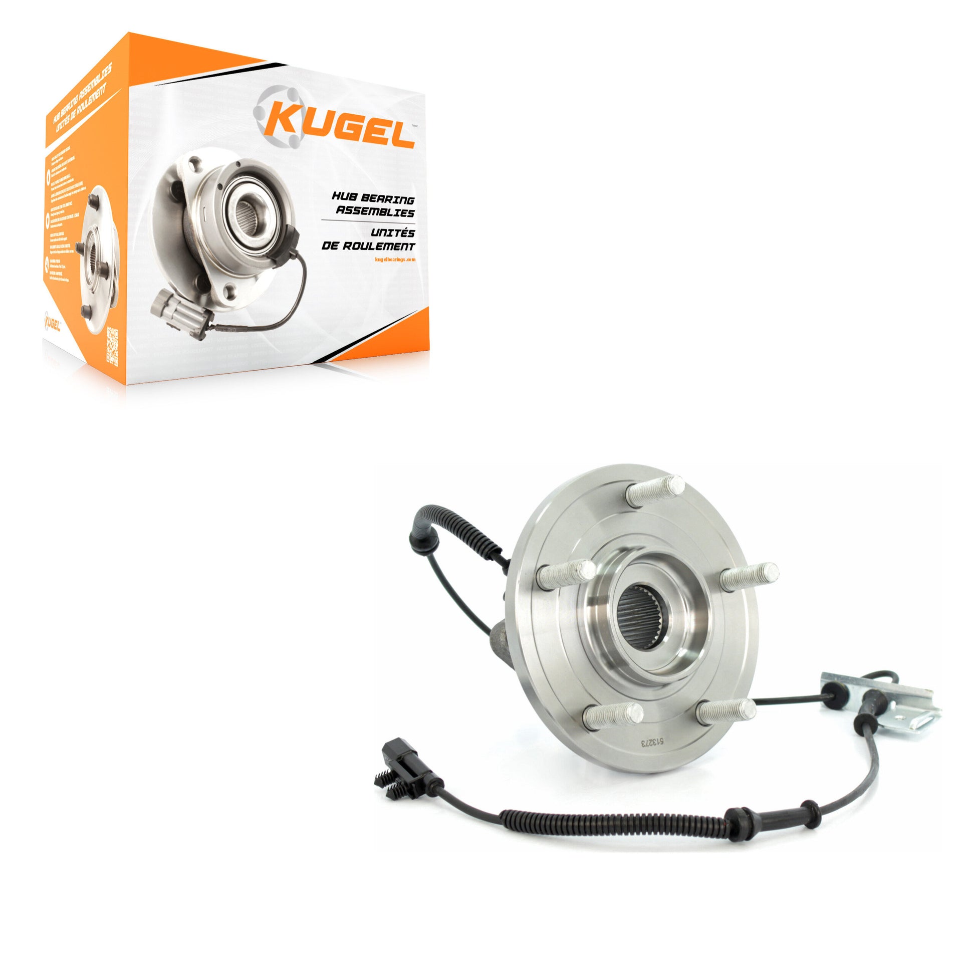 Kugel 70-513273 Wheel Bearing and Hub Assembly for 2008-2012 Volkswagen Routan, Chrysler Town & Country, Dodge Grand Caravan - Front