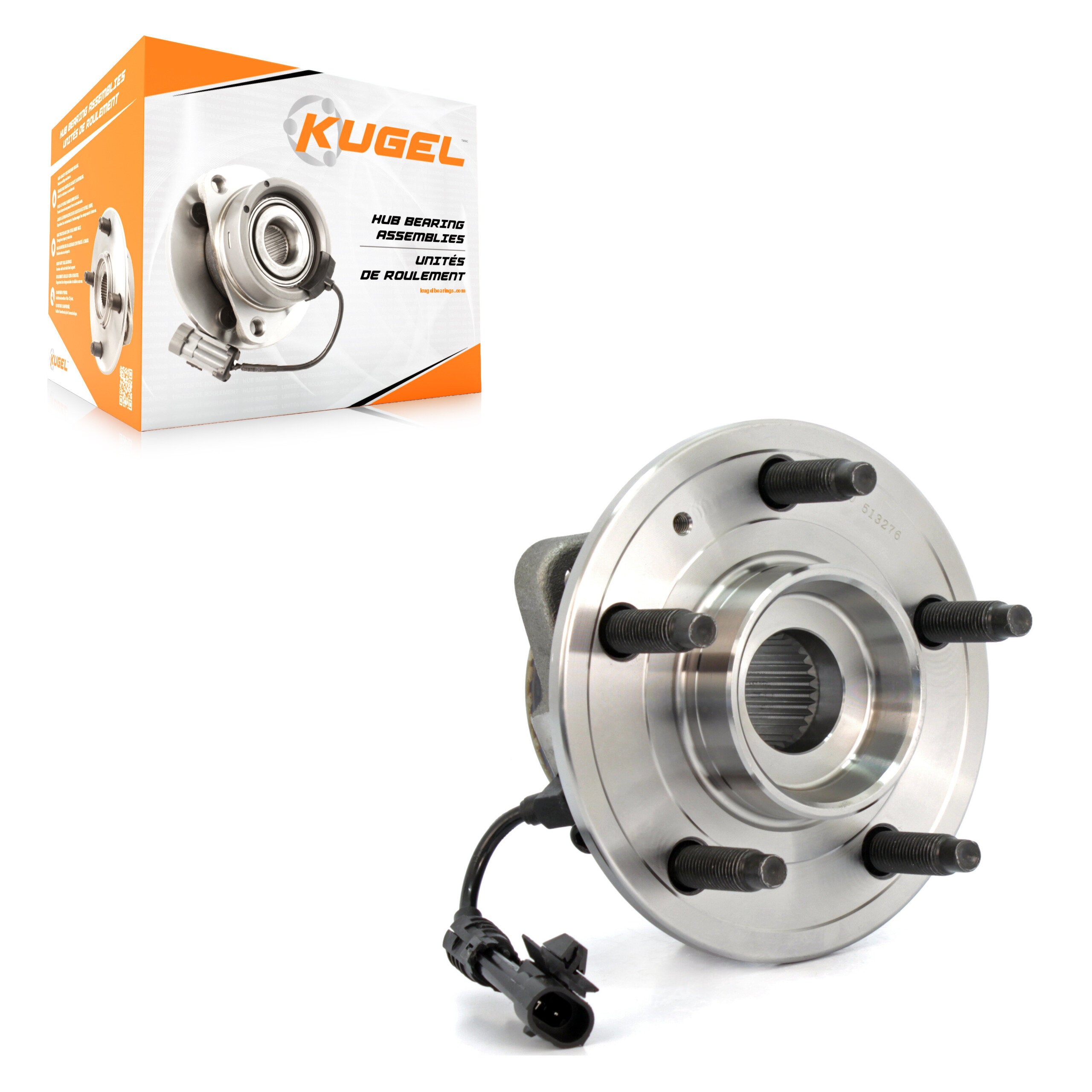 Kugel 70-513276 Wheel Bearing and Hub Assembly for 2007-2015 Chevrolet Captiva Sport, Saturn Vue, Chevrolet Equinox - Front