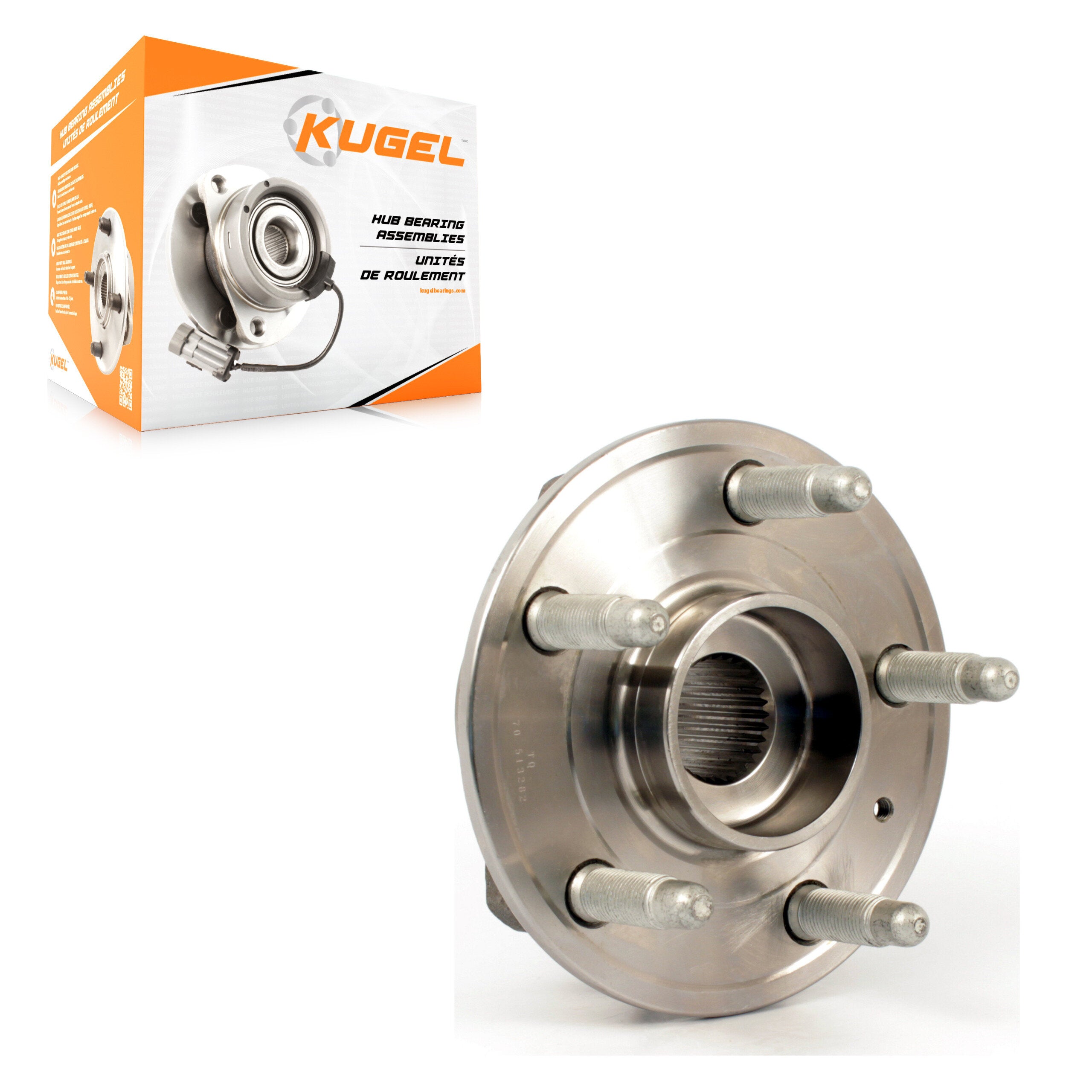 Kugel 70-513282 Wheel Bearing and Hub Assembly for 2008-2019 Cadillac XTS, Chevrolet Camaro, Cadillac CTS - Front, Rear