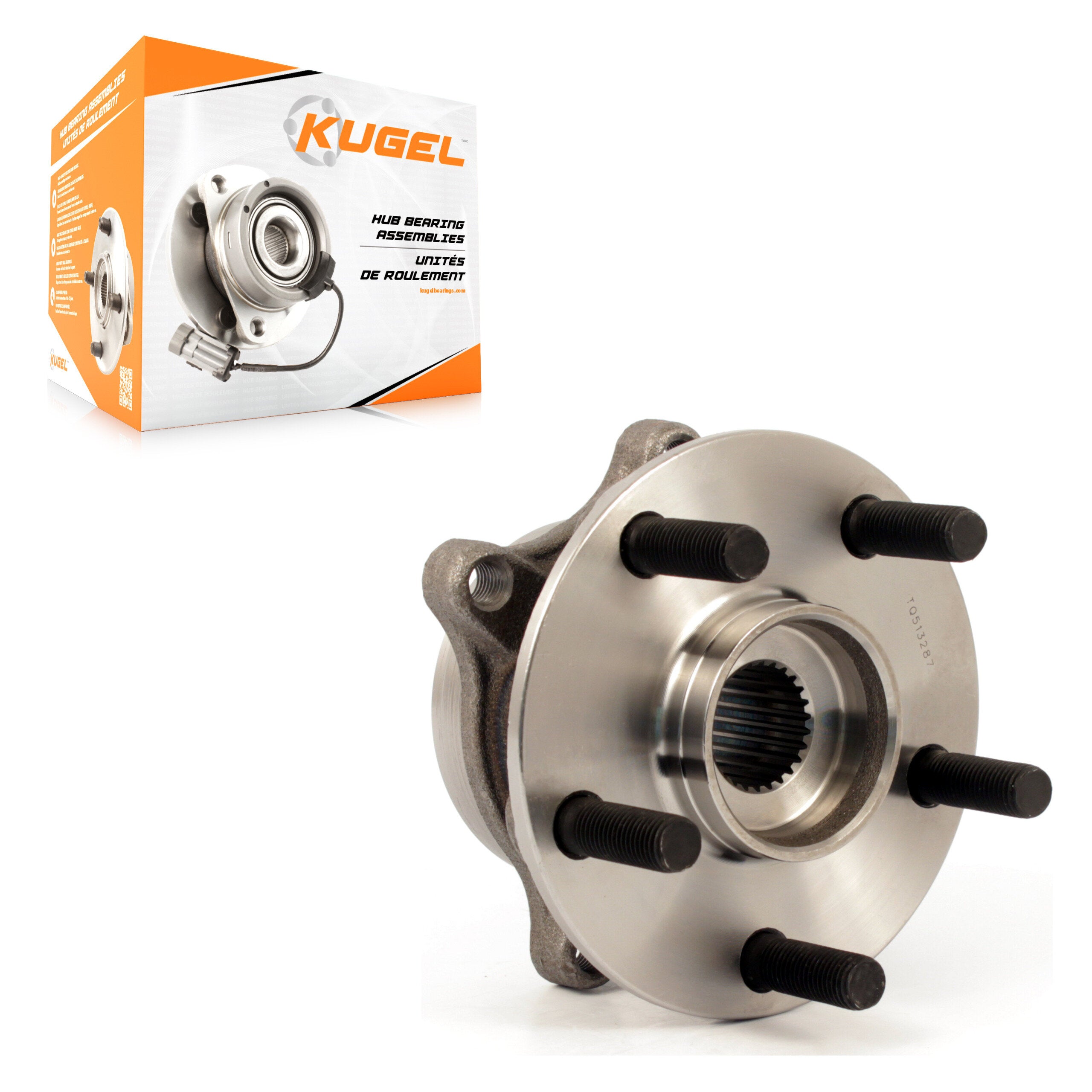 Kugel 70-513287 Wheel Bearing and Hub Assembly for 2010-2017 Toyota Prius Plug-In, Lexus CT200h, Toyota Prius - Front