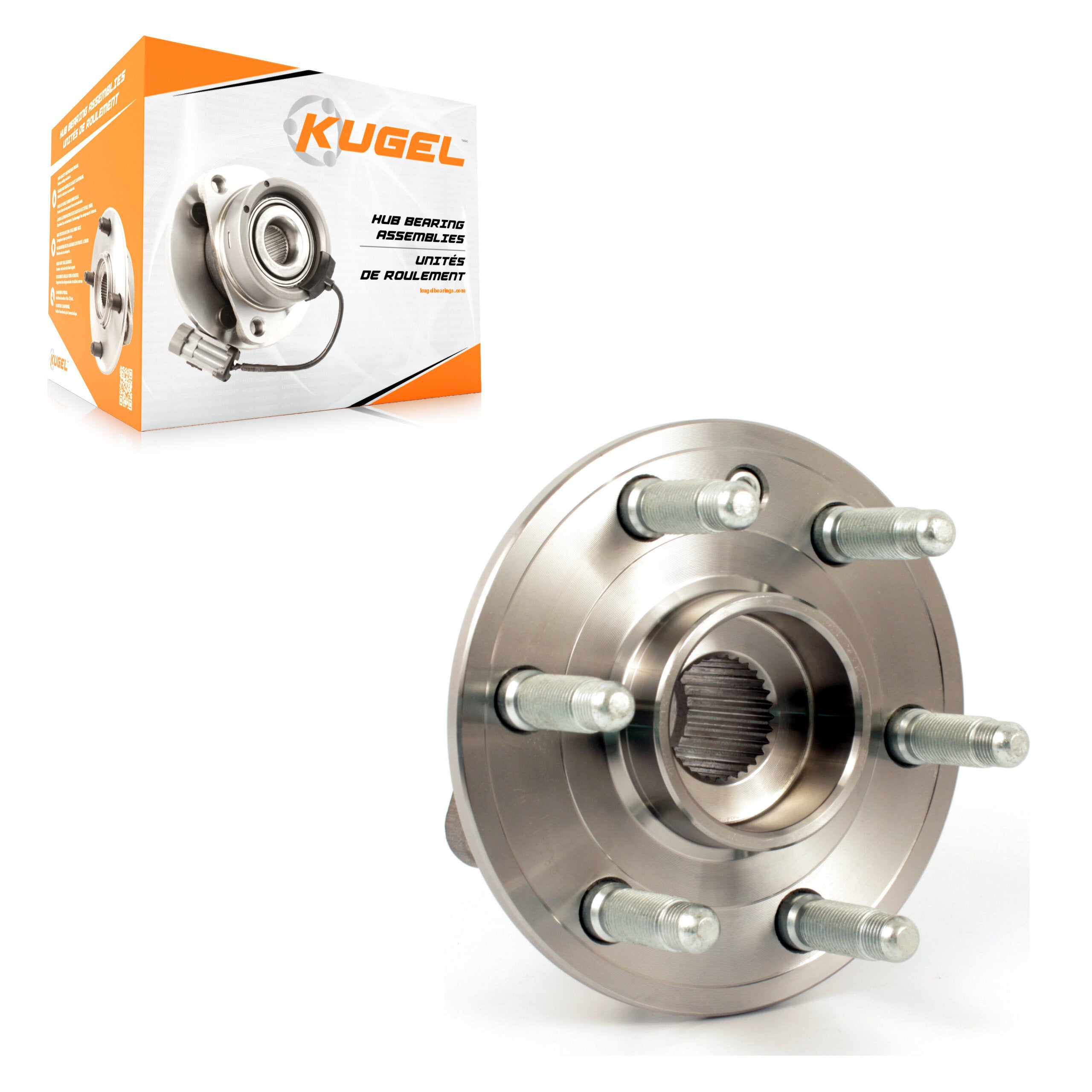 Kugel 70-513289 Wheel Bearing and Hub Assembly for 2010-2016 Saab 9-4X, Cadillac SRX - Front, Rear