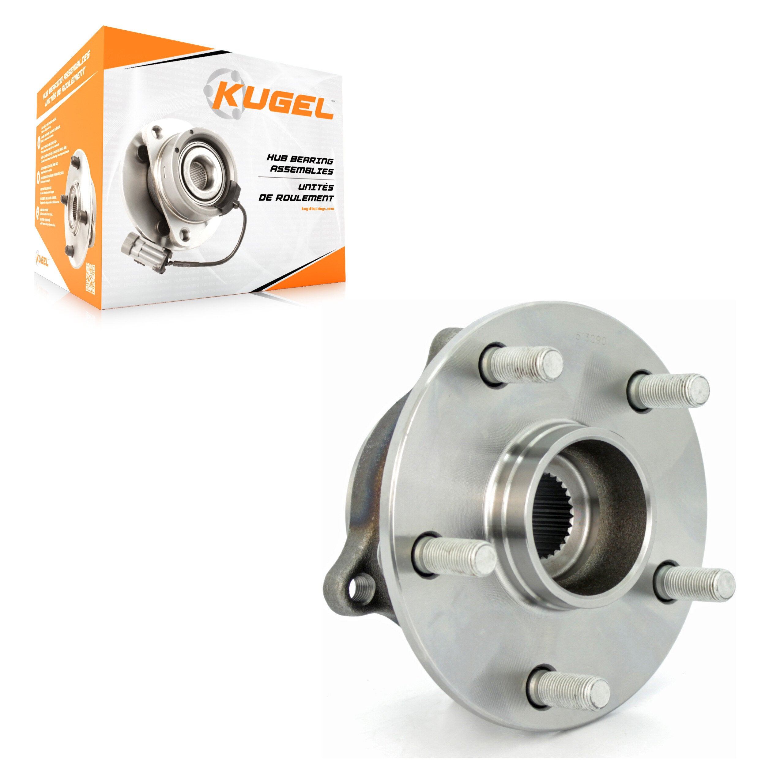 Kugel 70-513290 Wheel Bearing and Hub Assembly for 2006-2013 Suzuki Kizashi, Suzuki Grand Vitara - Rear