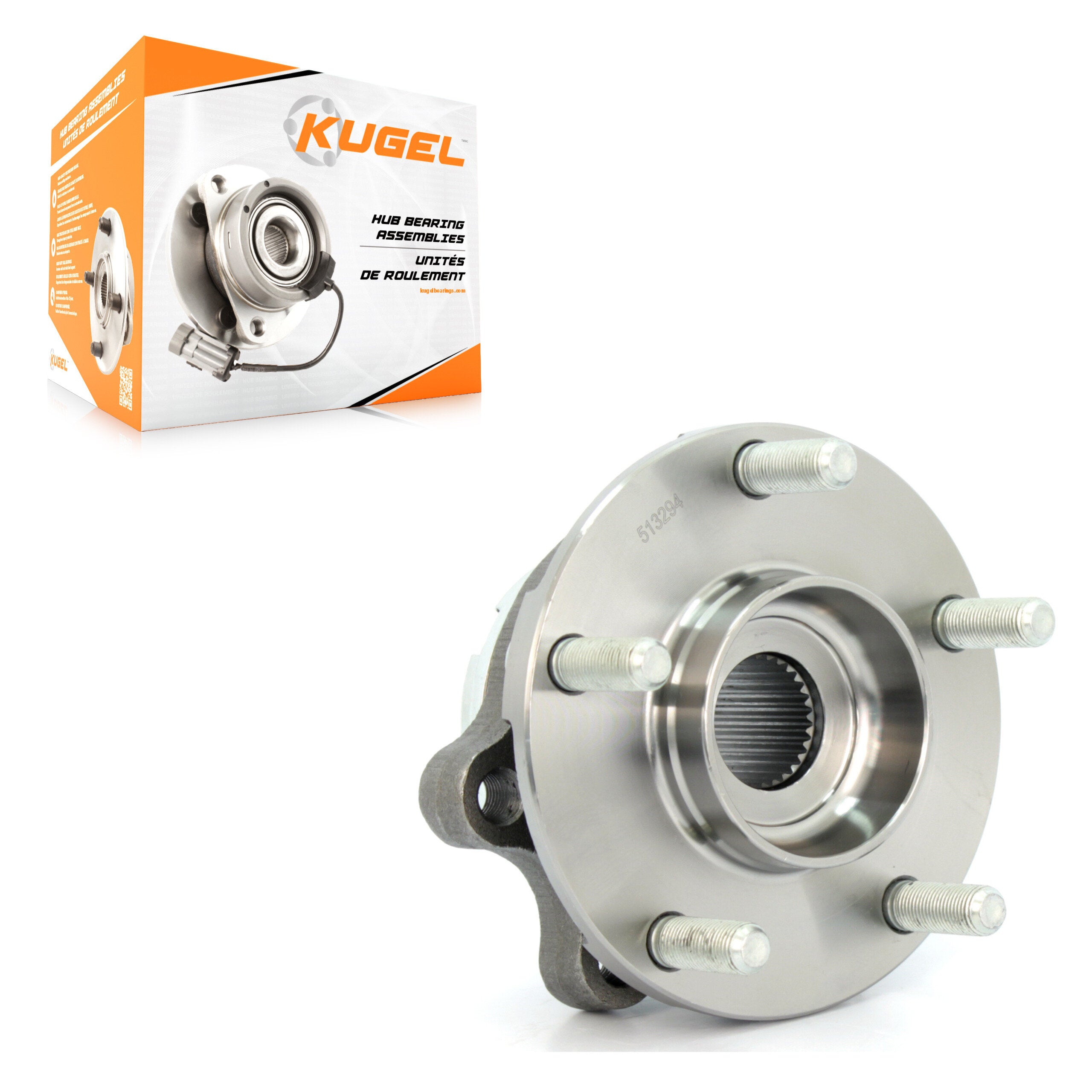 Kugel 70-513294 Wheel Bearing and Hub Assembly for 2007-2013 Nissan Altima - Front