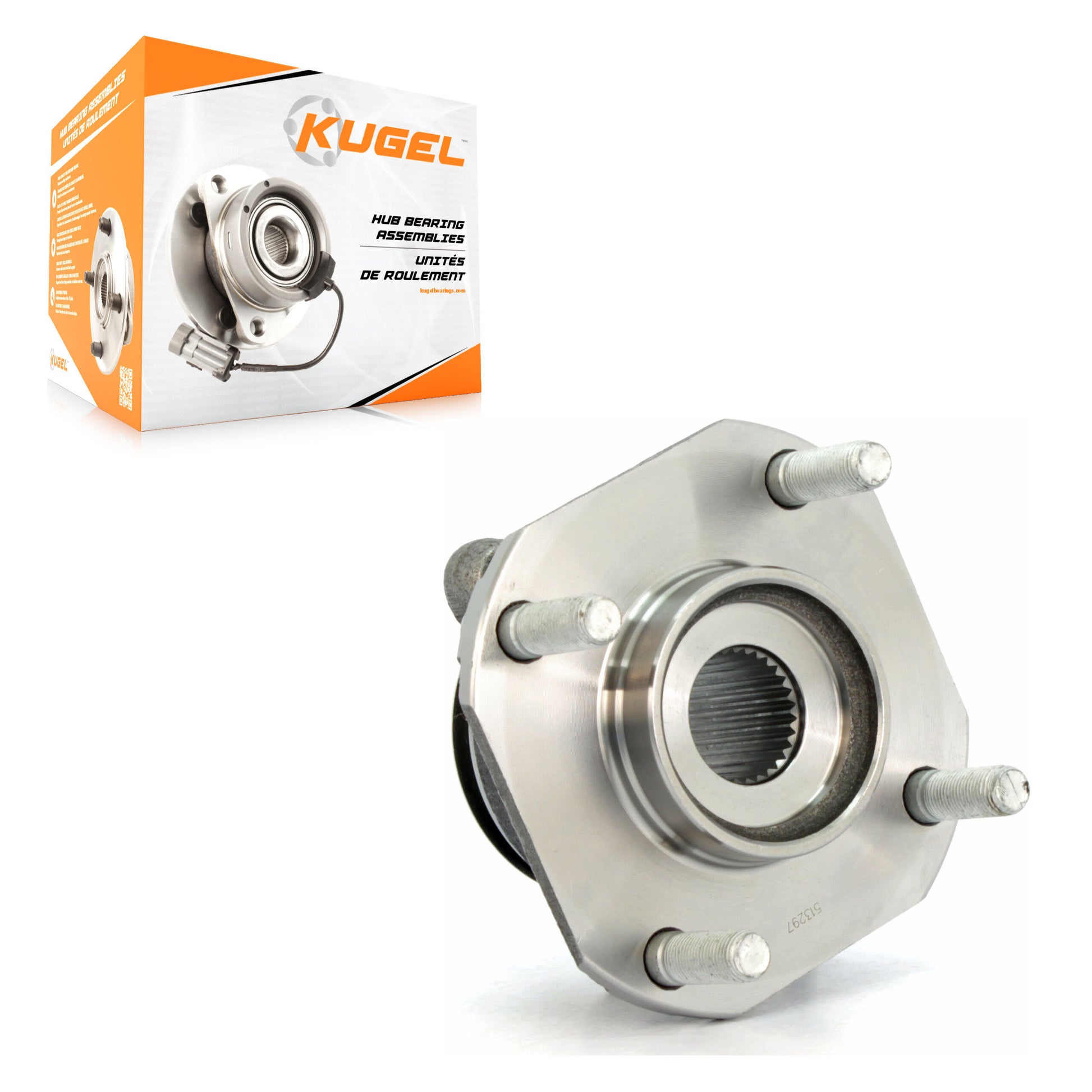 Kugel 70-513297 Wheel Bearing and Hub Assembly for 2007-2012 Nissan Sentra - Front