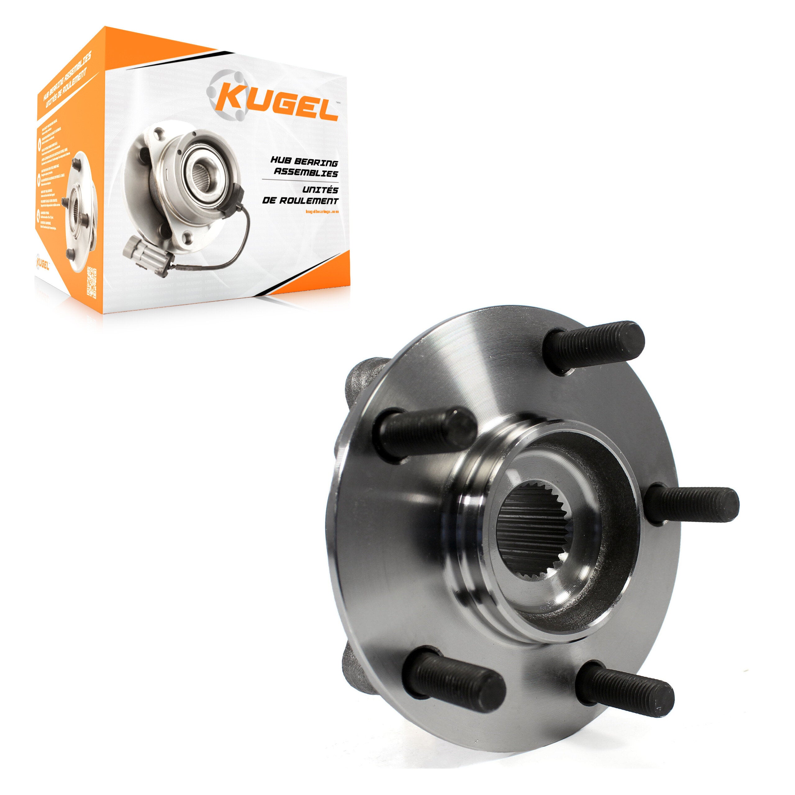 Kugel 70-513300 Wheel Bearing and Hub Assembly for 2008-2015 Mitsubishi Lancer - Front