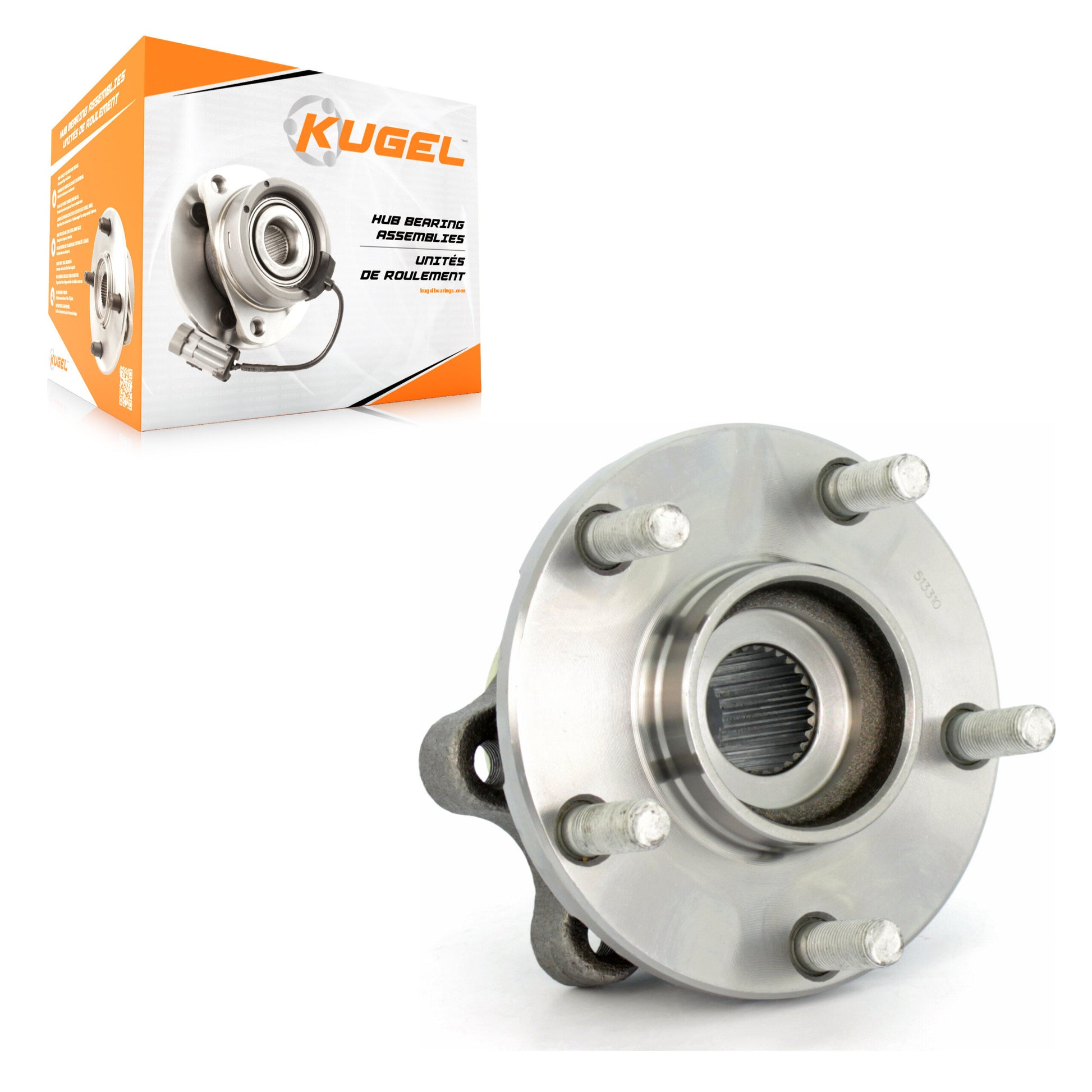 Kugel 70-513310 Wheel Bearing and Hub Assembly for 2003-2009 Nissan Quest, Nissan Murano - Front