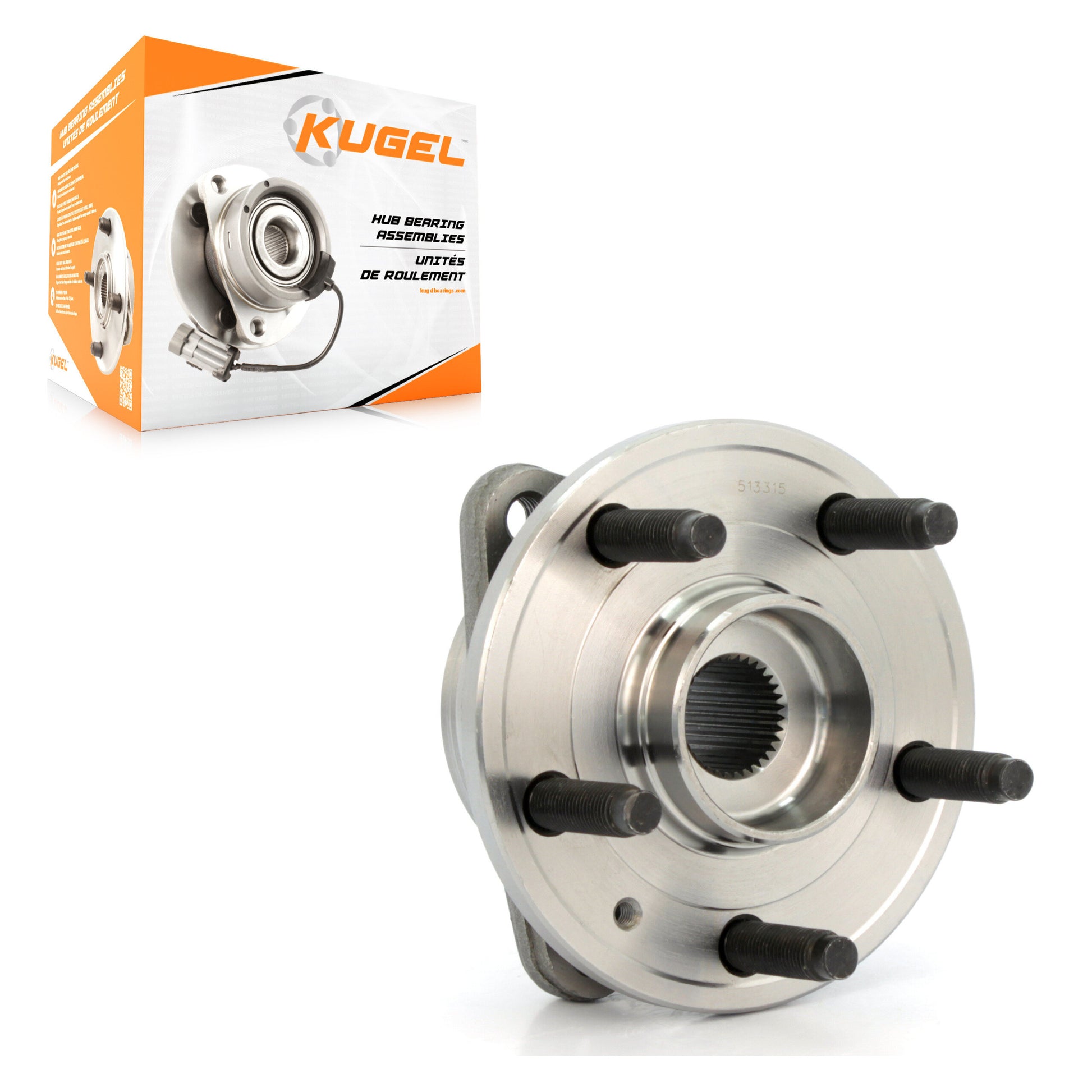 Kugel 70-513315 Wheel Bearing and Hub Assembly for 2011-2016 Chevrolet Cruze Limited, Chevrolet Cruze - Front