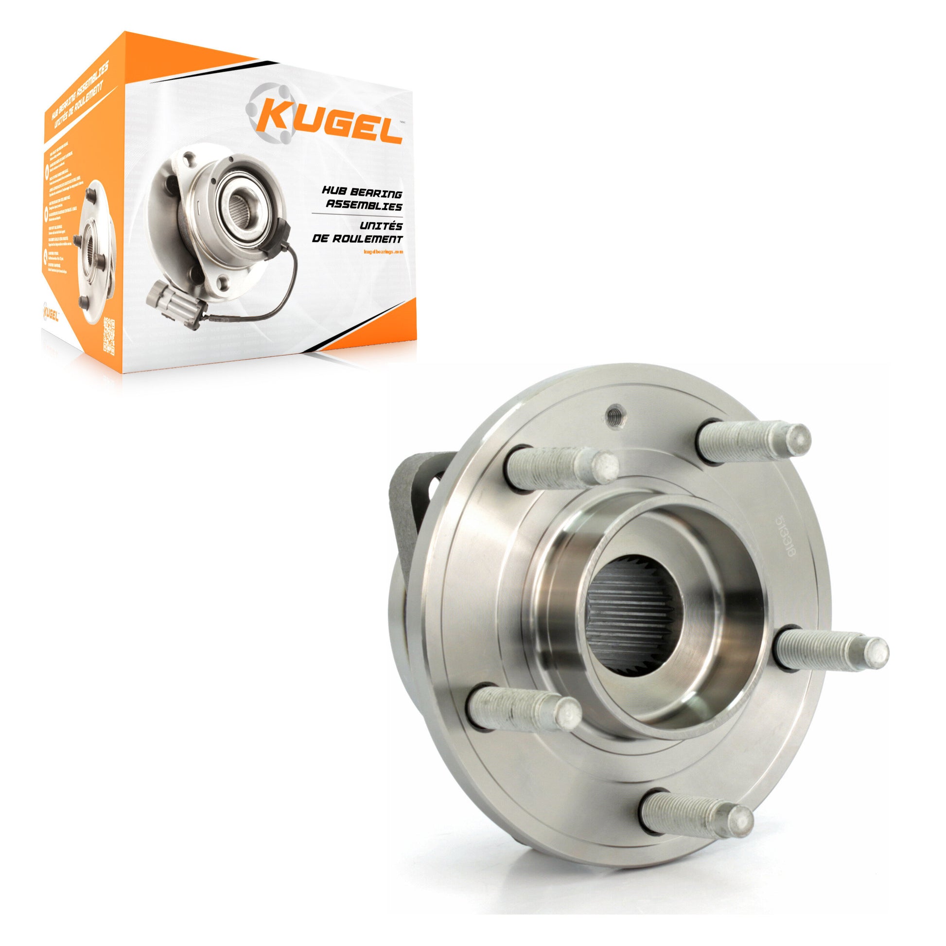 Kugel 70-513316 Wheel Bearing and Hub Assembly for 2011-2023 Cadillac CT4, Chevrolet Trailblazer, Buick Encore GX - Front, Rear