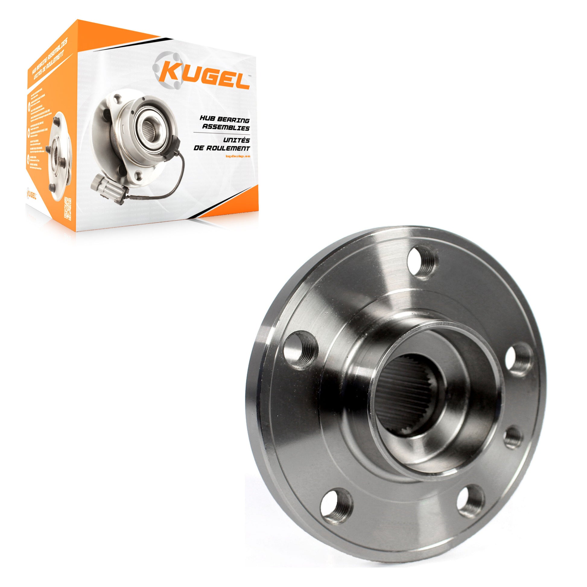 Kugel 70-513328 Wheel Bearing and Hub Assembly for 2007-2018 Volvo V60, Volvo S60 Cross Country, Volvo V60 Cross Country - Front