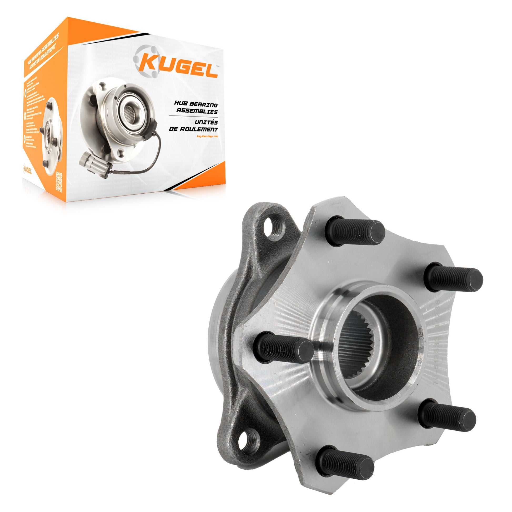 Kugel 70-513333 Wheel Bearing and Hub Assembly for 2010-2013 Suzuki Kizashi - Front
