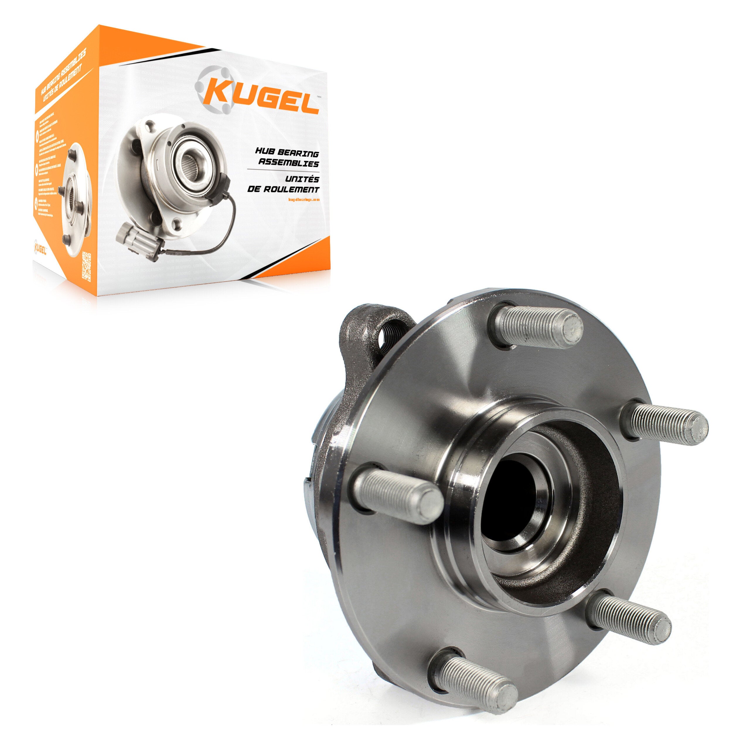 Kugel 70-513334 Wheel Bearing and Hub Assembly for 2003-2023 Nissan Z, INFINITI Q60, INFINITI Q40 - Front