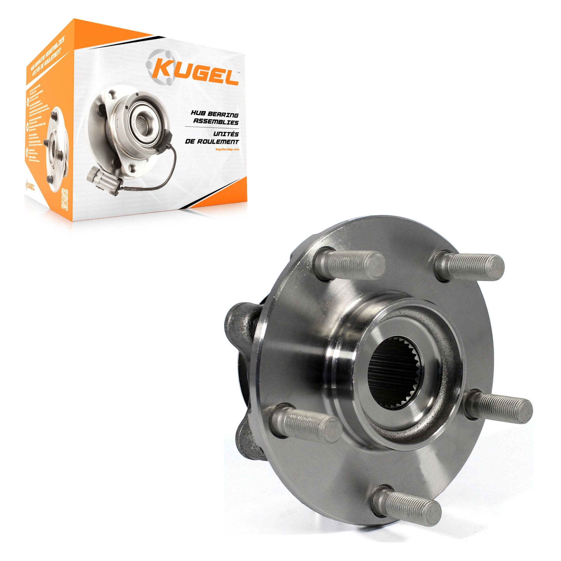 Kugel 70-513336 Wheel Bearing and Hub Assembly for 2011-2017 Nissan Juke, Nissan LEAF - Front