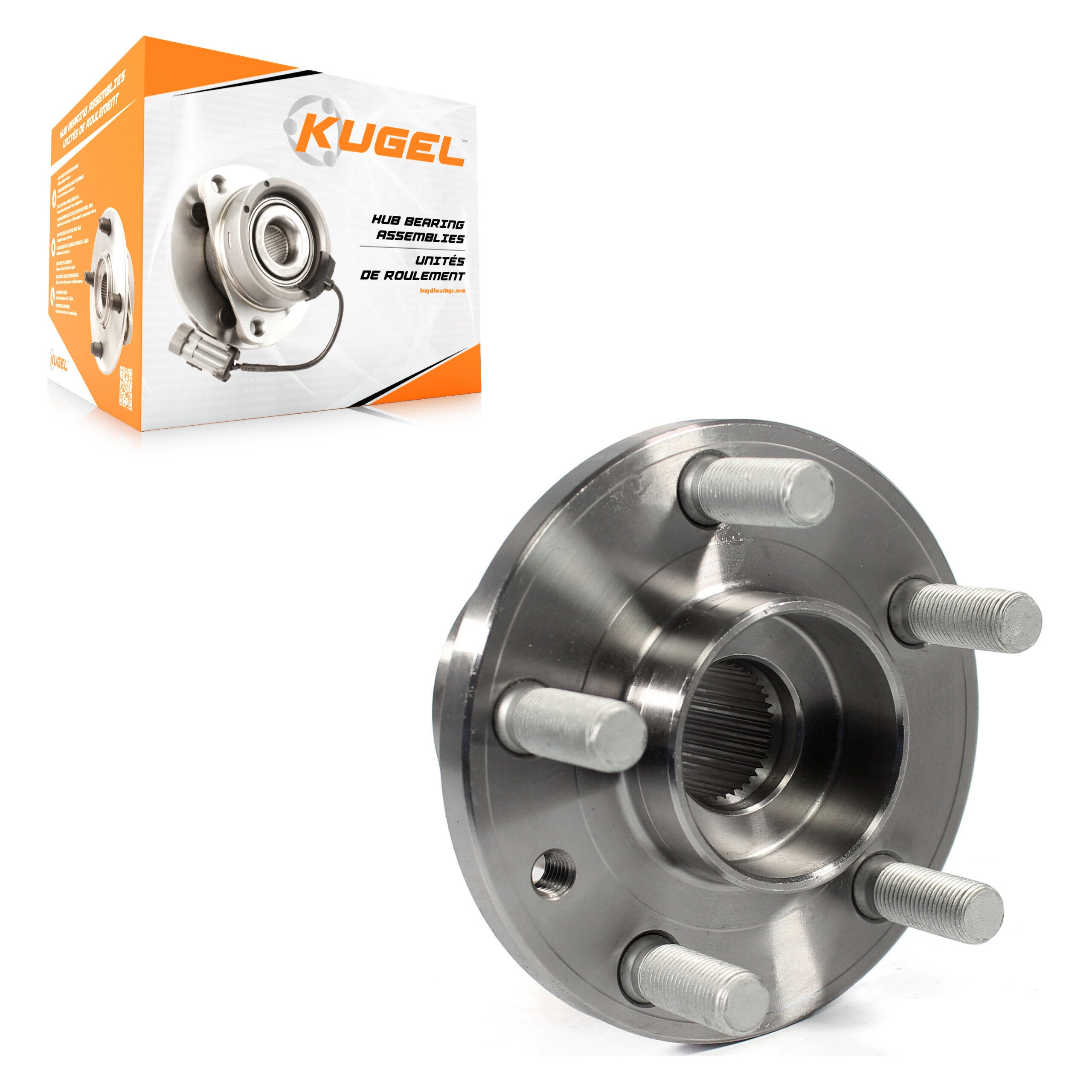 Kugel 70-513337 Wheel Bearing and Hub Assembly for 2008-2015 Land Rover LR2 - Front
