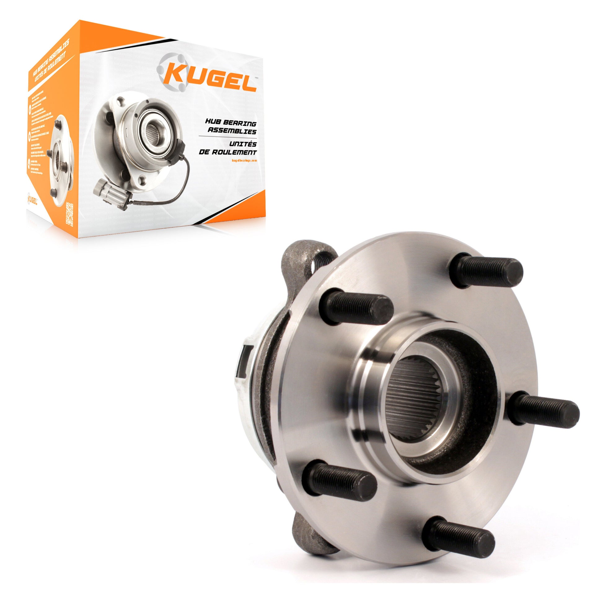 Kugel 70-513338 Wheel Bearing and Hub Assembly for 2009-2017 Nissan Quest, Nissan Murano - Front