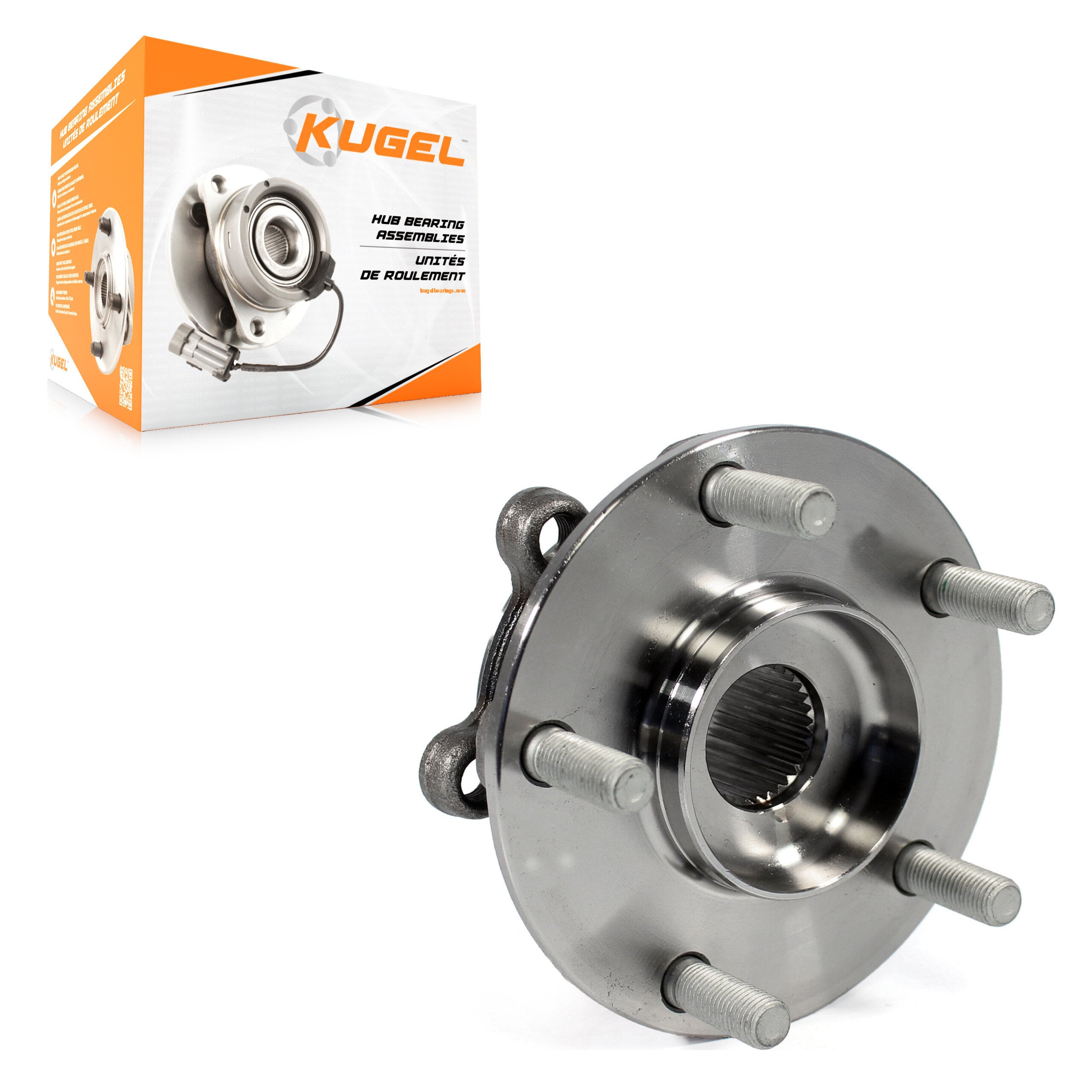 Kugel 70-513347 Wheel Bearing and Hub Assembly for 2013-2023 Mazda 6, Mazda CX-5 - Front