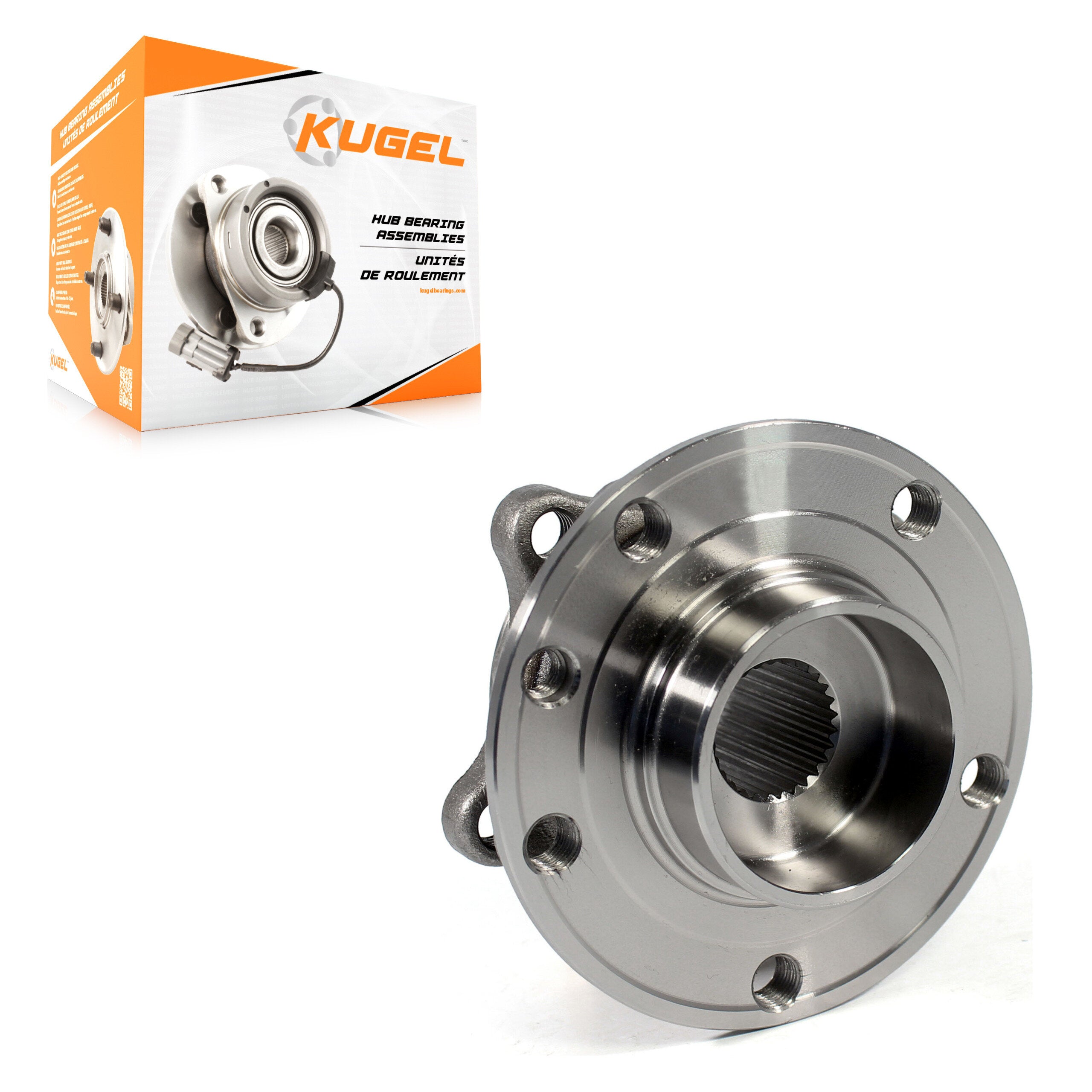 Kugel 70-513348 Wheel Bearing and Hub Assembly for 2013-2017 Chrysler 200, Dodge Dart - Front