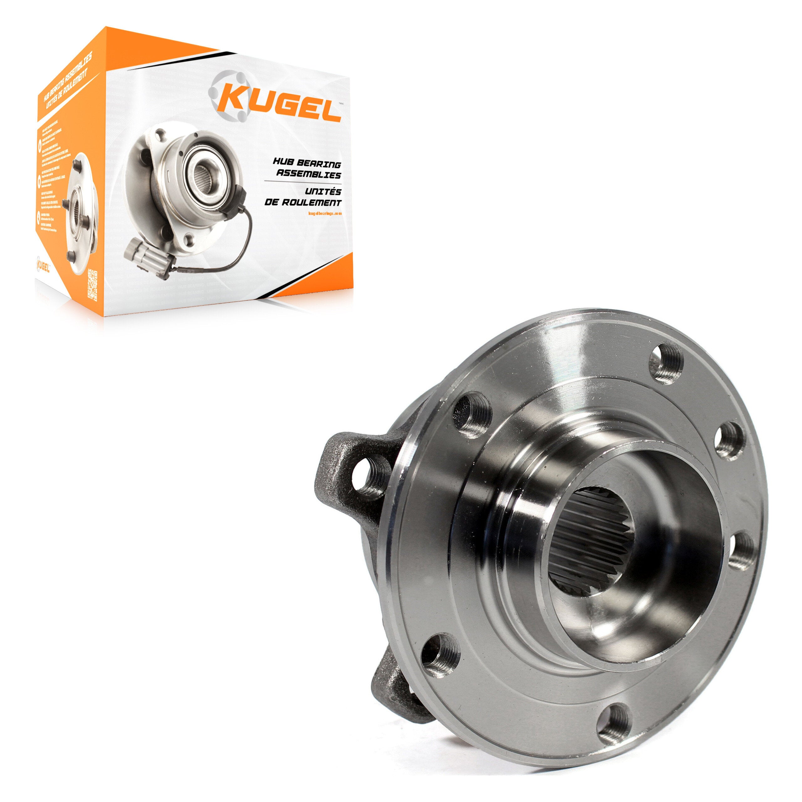 Kugel 70-513349 Wheel Bearing and Hub Assembly for 2014-2023 Jeep Cherokee - Front