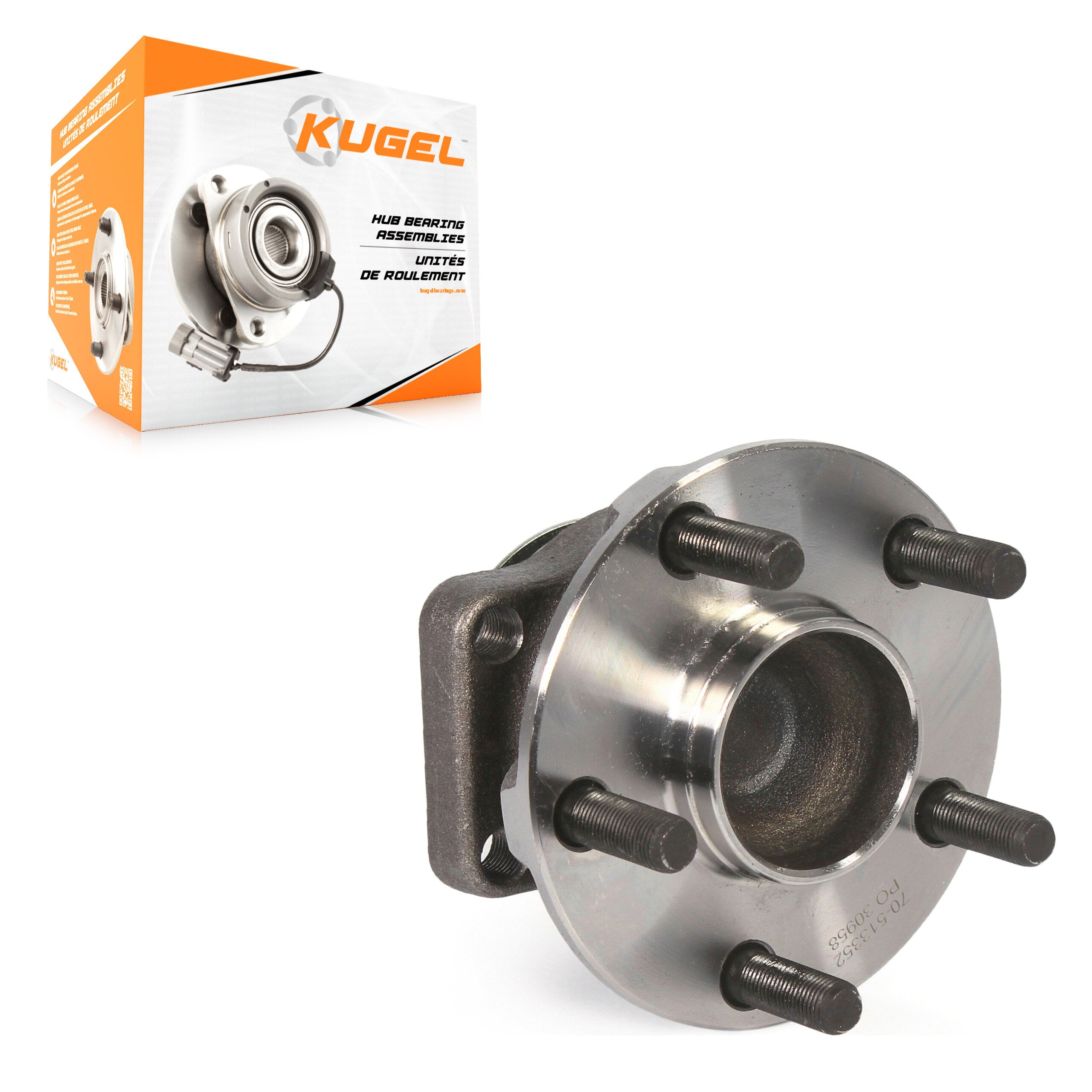 Kugel 70-513352 Wheel Bearing and Hub Assembly for 2013-2020 Toyota 86, Scion FR-S, Subaru BRZ - Front