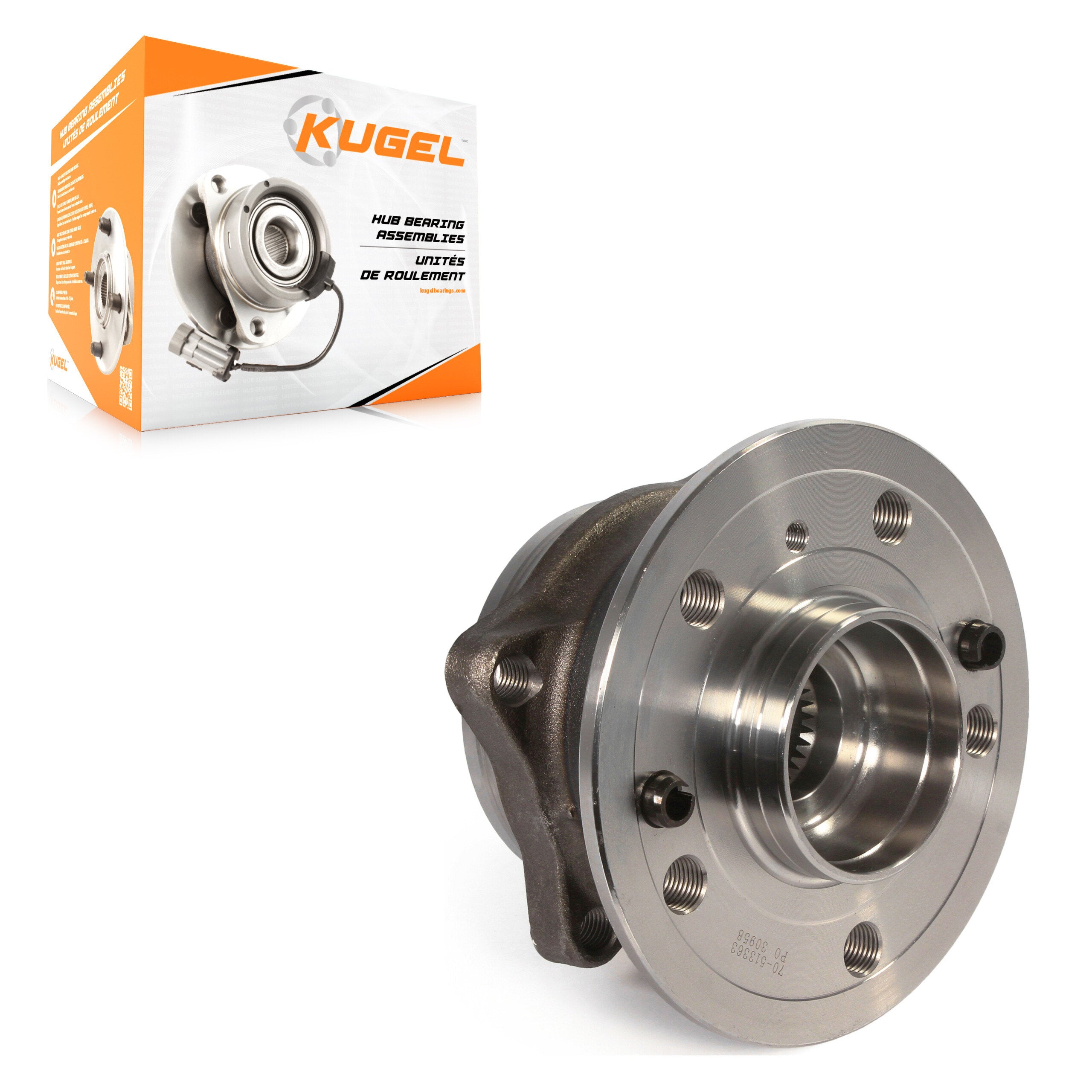 Kugel 70-513363 Wheel Bearing and Hub Assembly for 2012-2019 Mercedes-Benz GLE400, Mercedes-Benz GLE43 AMG, Mercedes-Benz GLS350d - Front