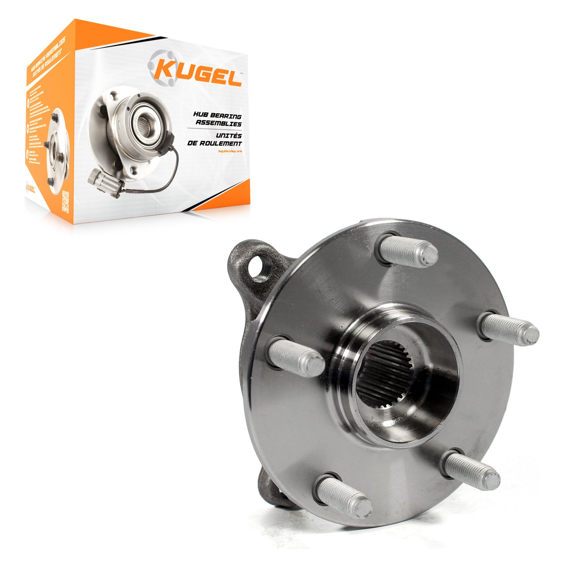 Kugel 70-513365 Wheel Bearing and Hub Assembly for 2006-2023 Lexus RC300, Lexus RC350, Lexus IS300 - Front Left