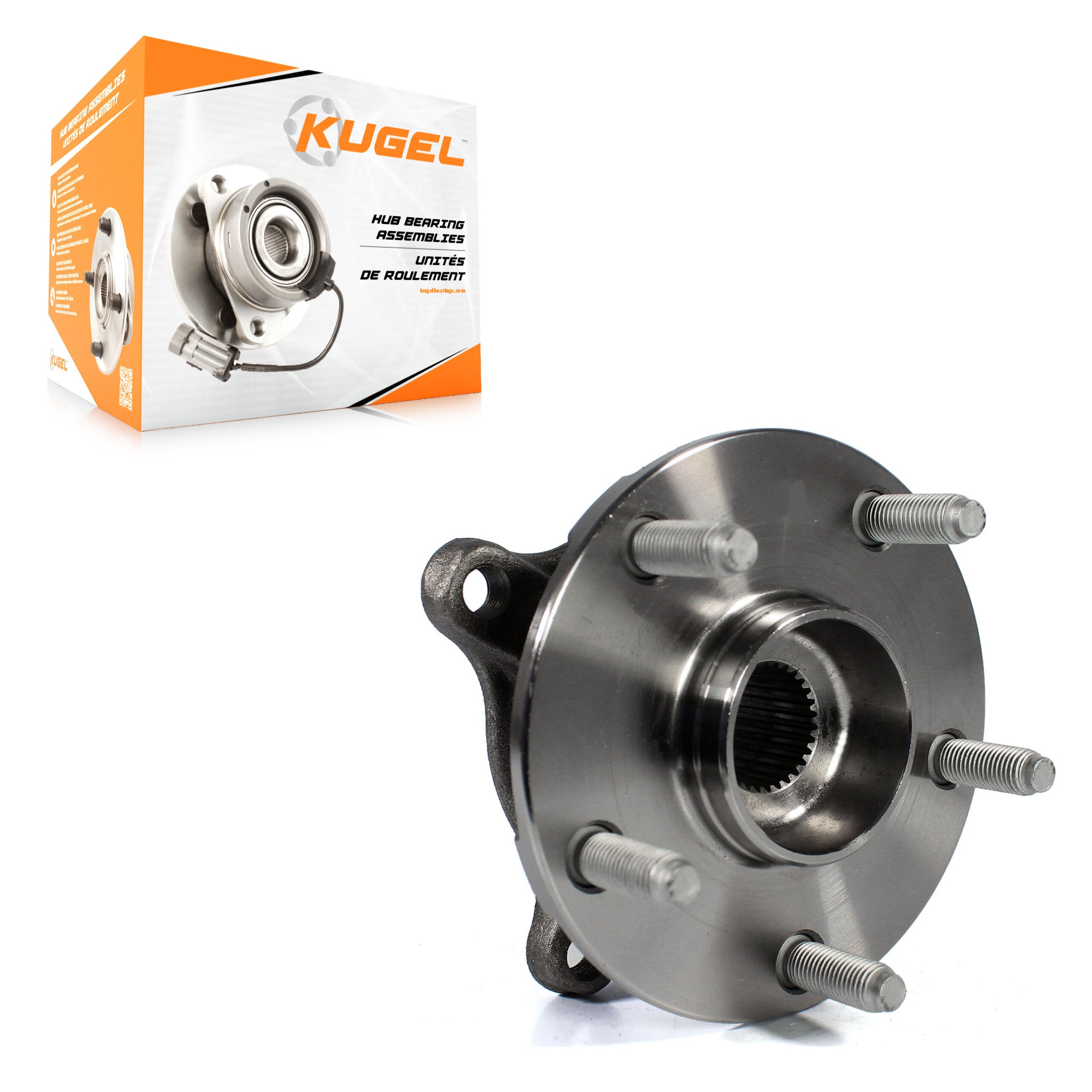 Kugel 70-513366 Wheel Bearing and Hub Assembly for 2006-2023 Lexus RC300, Lexus RC350, Lexus IS300 - Front Right