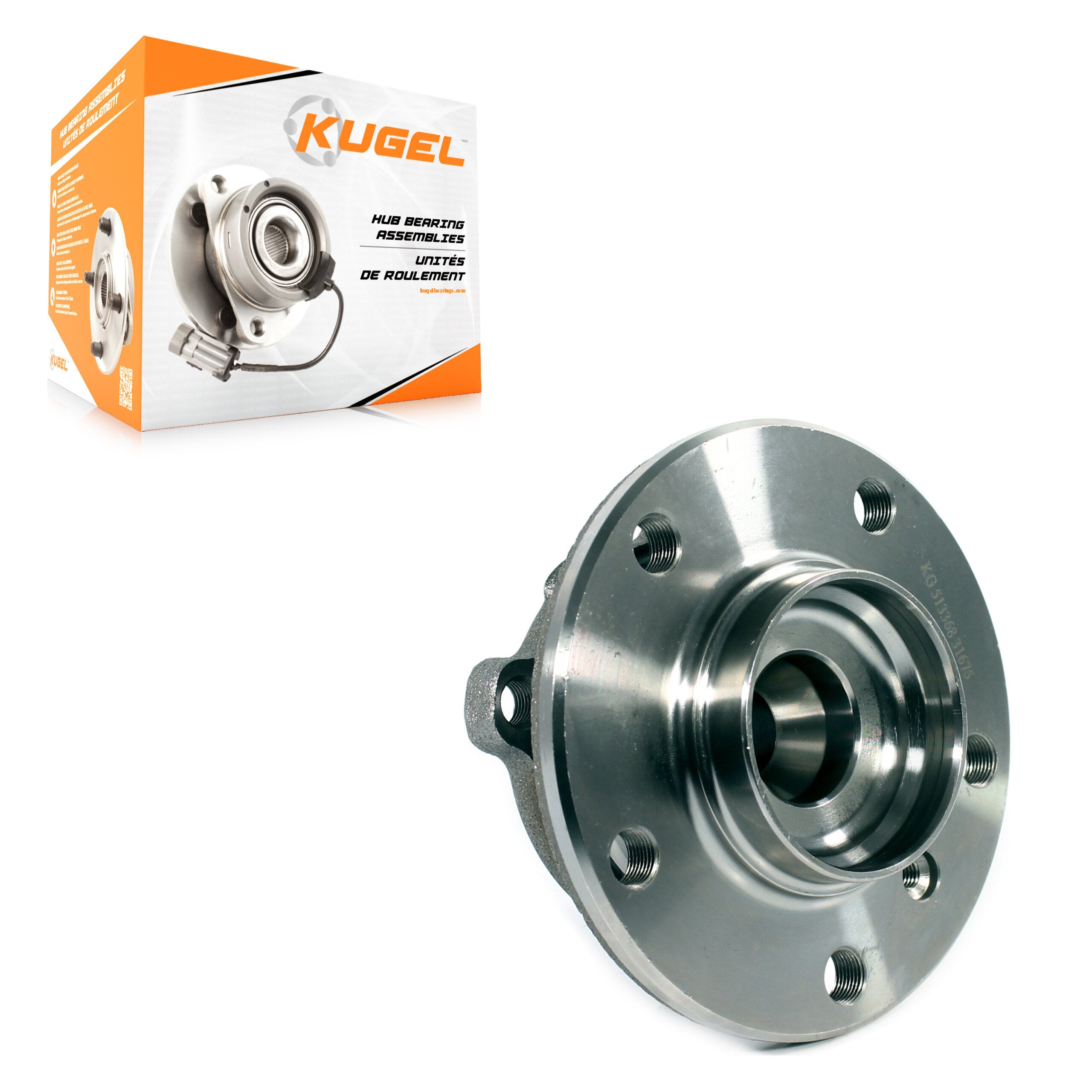 Kugel 70-513368 Wheel Bearing and Hub Assembly for 2013-2016 BMW 340i xDrive, BMW 228i xDrive, BMW 328d xDrive - Front