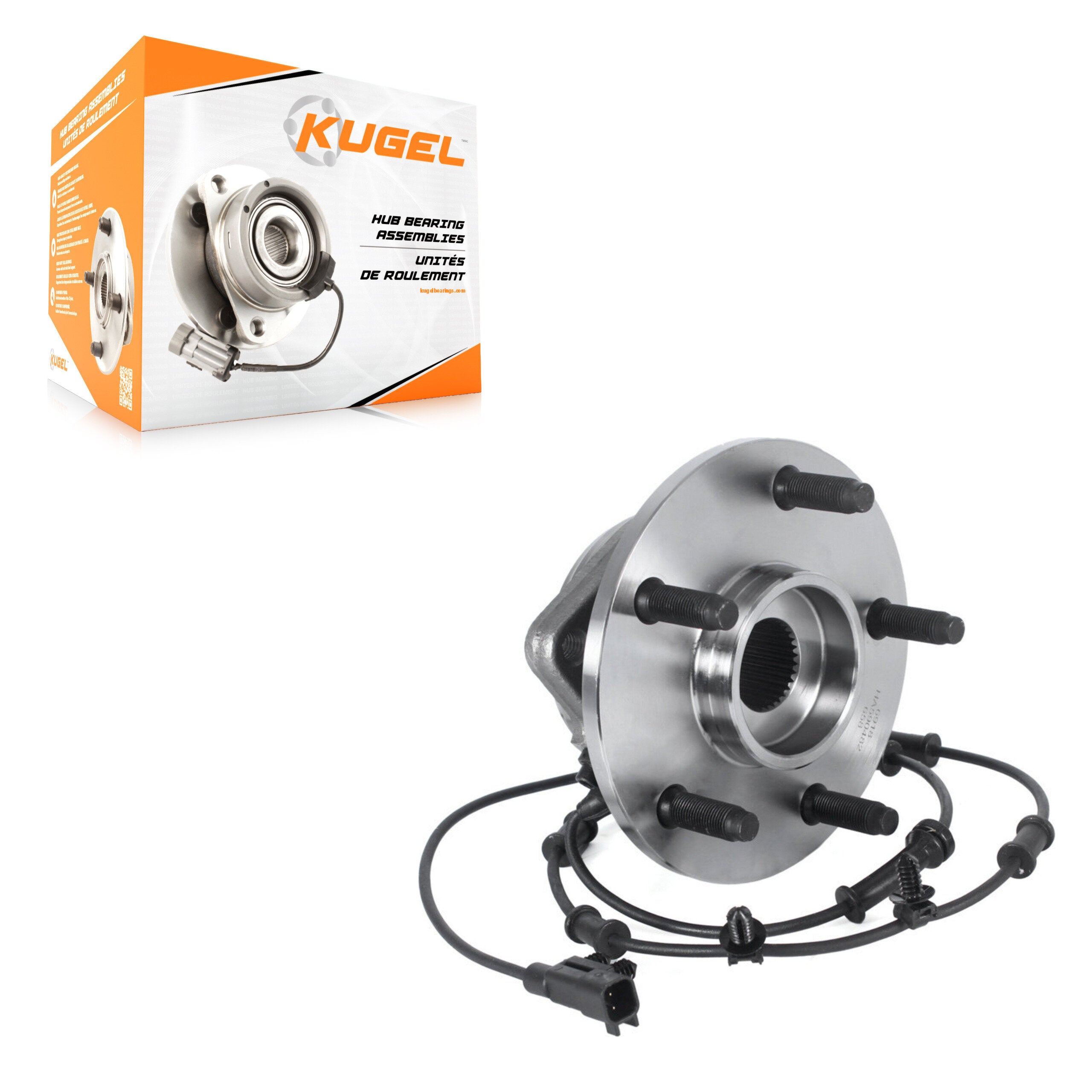 Kugel 70-513369 Wheel Bearing and Hub Assembly for 2011-2018 Jeep Wrangler JK, Jeep Wrangler - Front