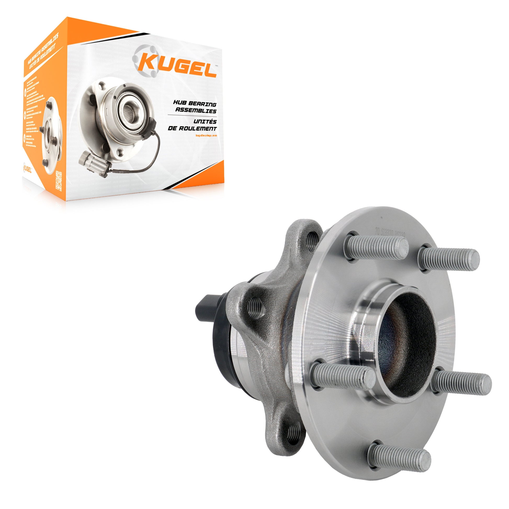 Kugel 70-513370 Wheel Bearing and Hub Assembly for 2013-2023 Lexus GS300, Lexus RC300, Lexus GS200t - Front