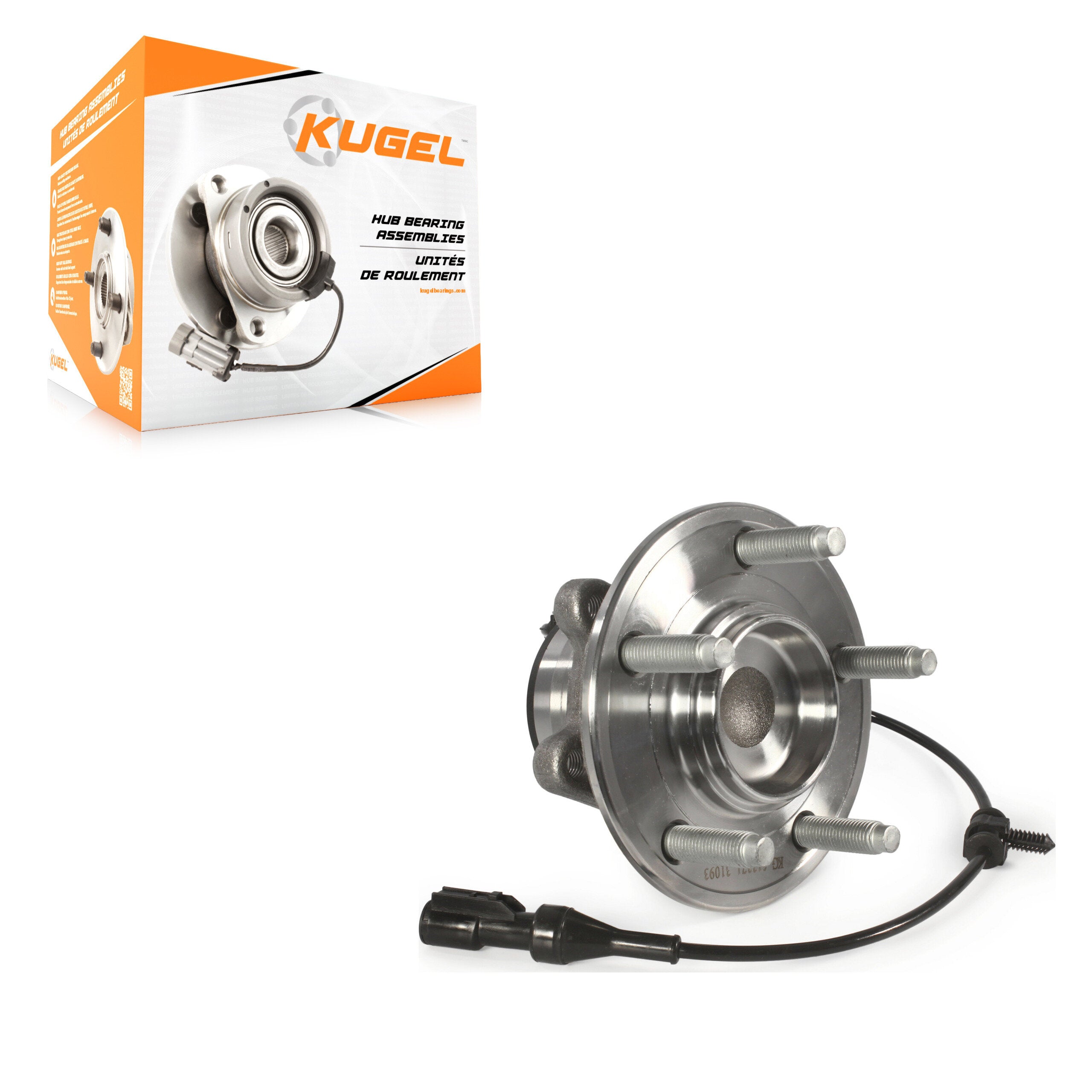 Kugel 70-513371 Wheel Bearing and Hub Assembly for 2000-2019 Jaguar XJR575, Jaguar XJR, Jaguar XJ - Front