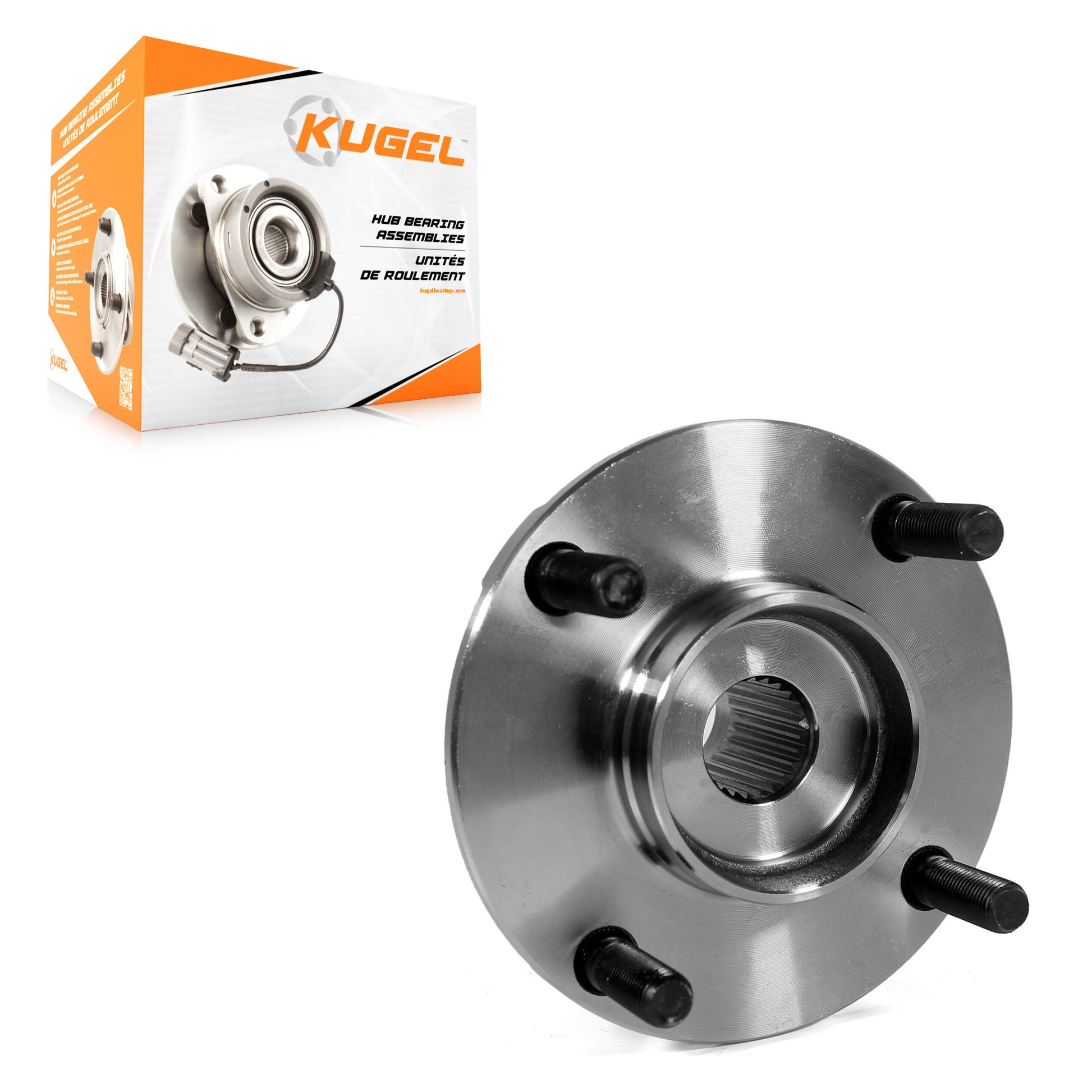 Kugel 70-513373 Wheel Bearing and Hub Assembly for 2007-2014 Nissan Versa, Nissan Cube - Front
