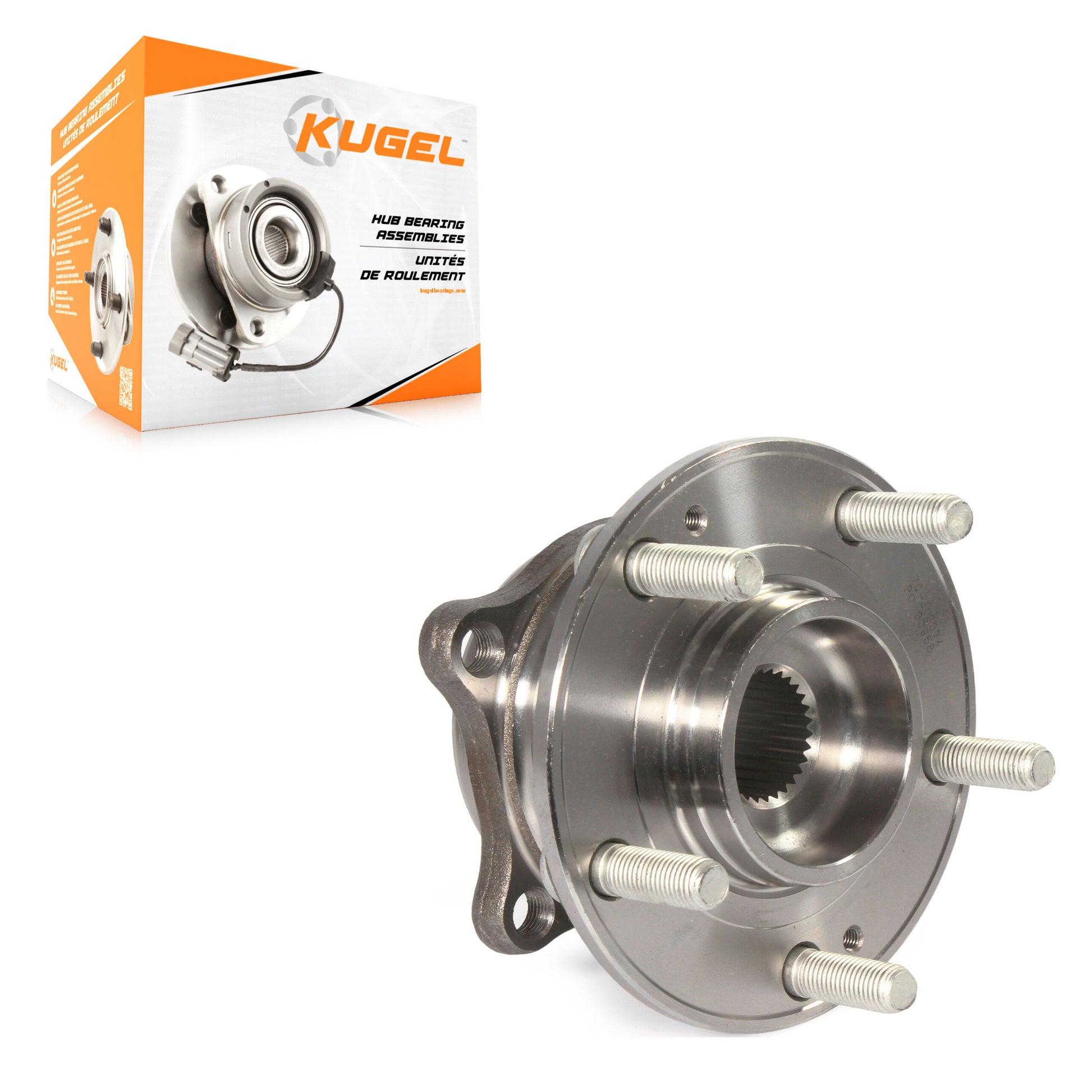 Kugel 70-513374 Wheel Bearing and Hub Assembly for 2015-2023 Kia Sportage, Hyundai Veloster N, Hyundai Nexo - Front