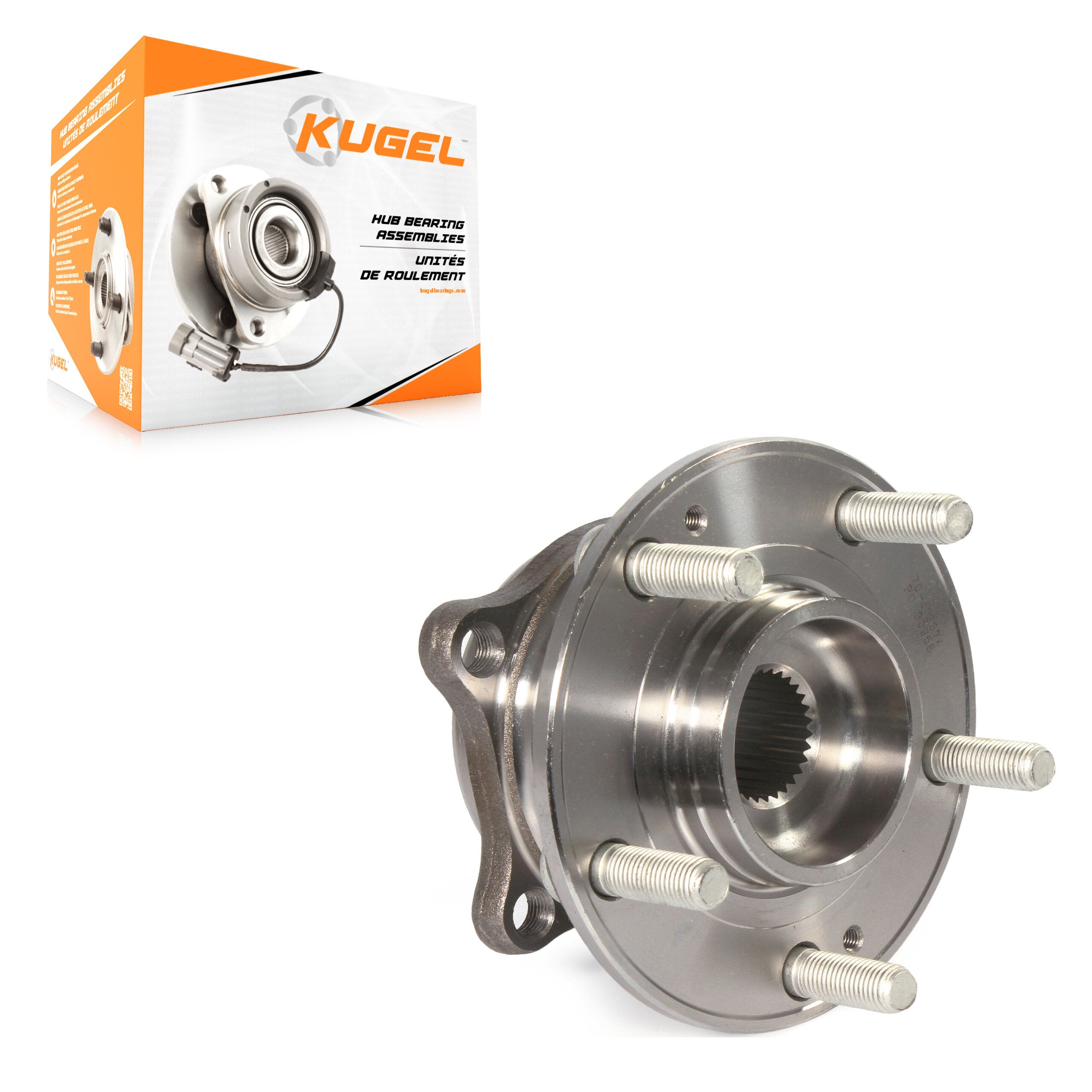 Kugel 70-513374 Wheel Bearing and Hub Assembly for 2015-2023 Kia Sportage, Hyundai Veloster N, Hyundai Nexo - Front