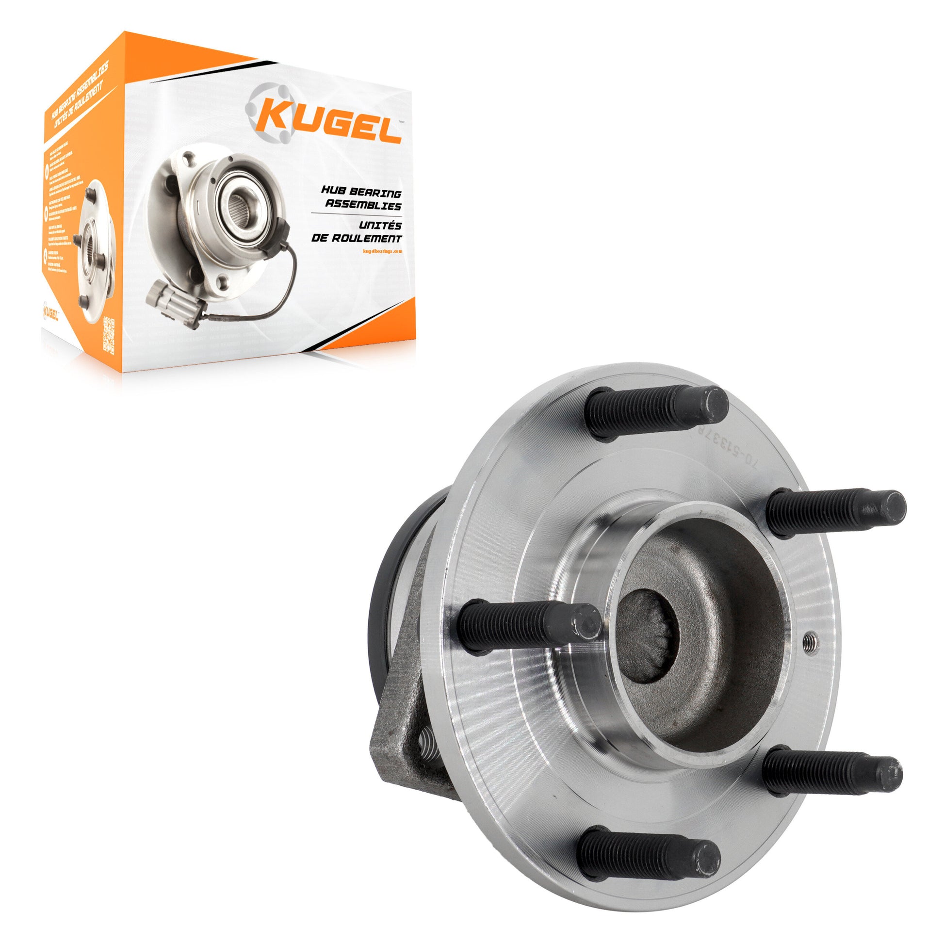 Kugel 70-513378 Wheel Bearing and Hub Assembly for 2014-2019 Chevrolet Corvette - Front