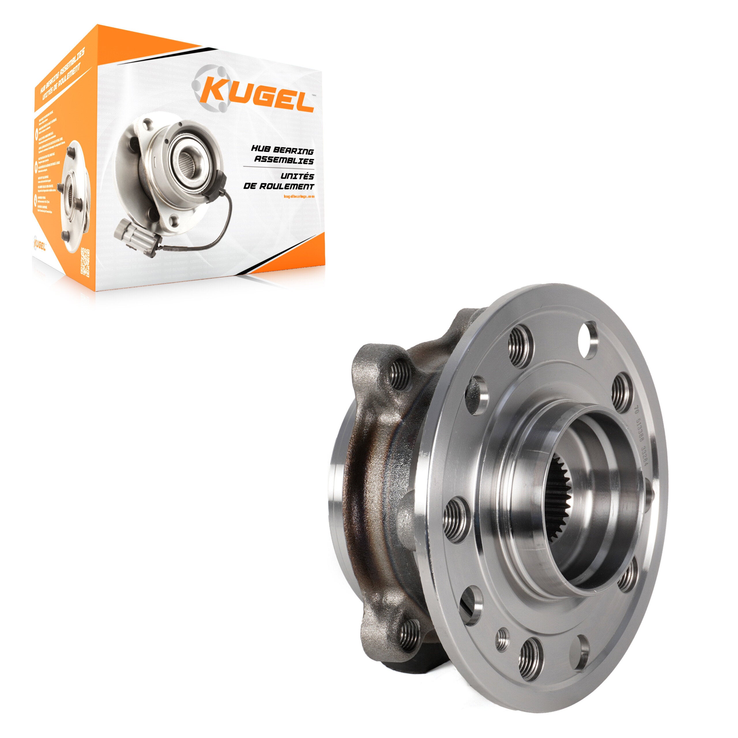Kugel 70-513388 Wheel Bearing and Hub Assembly for 2015-2022 Mercedes-Benz CLS450, Mercedes-Benz E350, Mercedes-Benz CLS53 AMG - Front