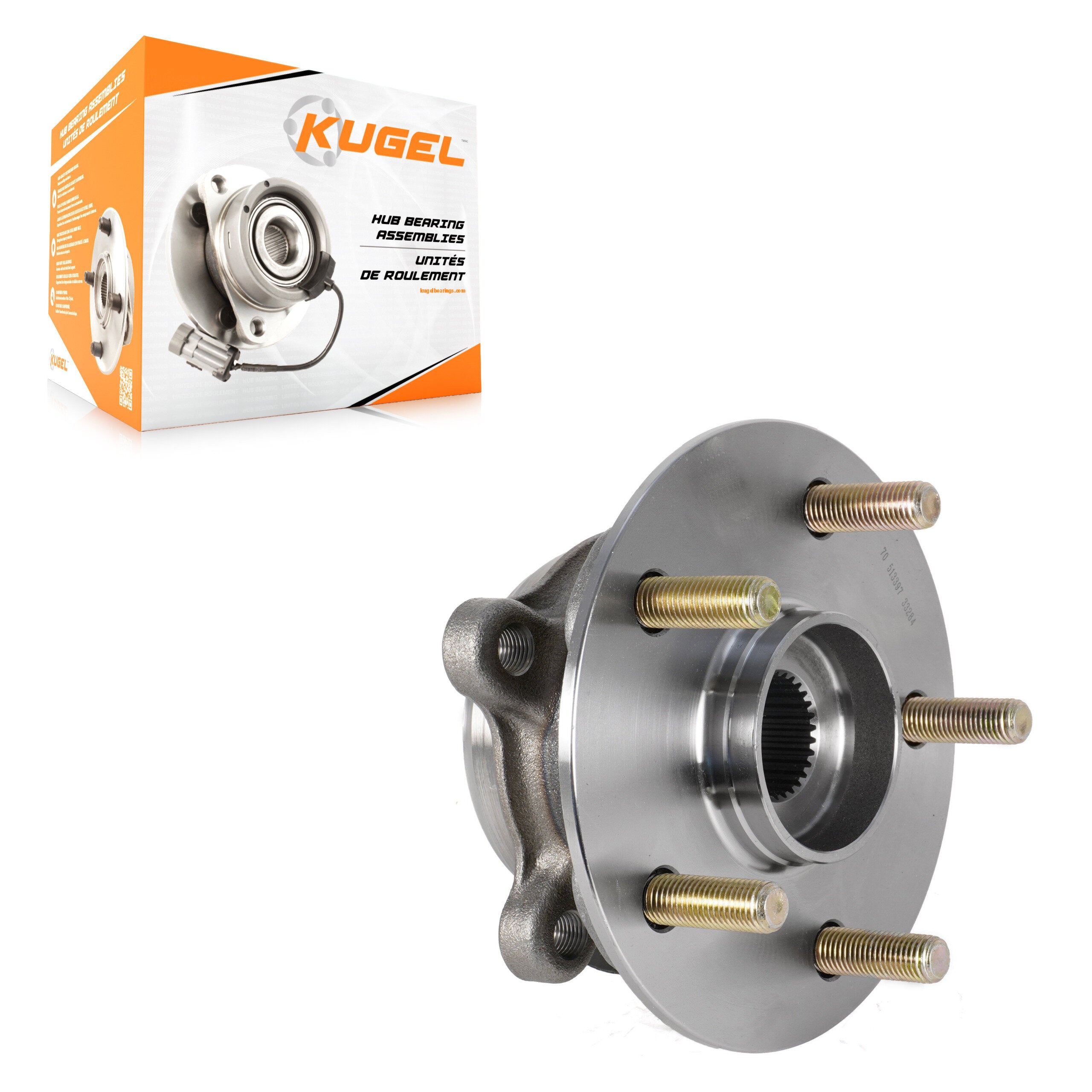 Kugel 70-513397 Wheel Bearing and Hub Assembly for 2016-2022 Lexus RX350L, Lexus RX450hL, Lexus RX350 - Front