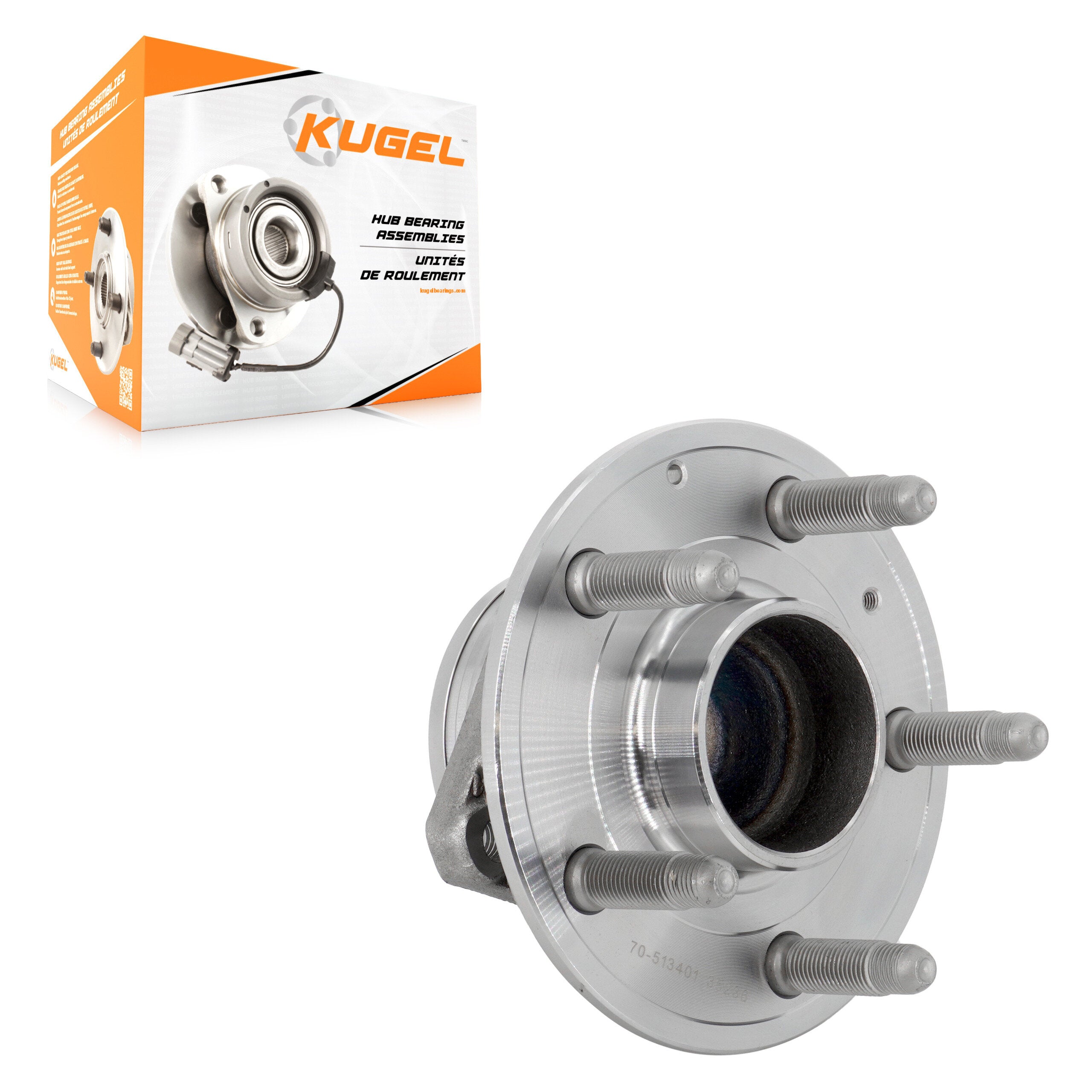 Kugel 70-513401 Wheel Bearing and Hub Assembly for 2013-2022 Buick Envision, Cadillac CT6, Chevrolet Camaro - Rear, Front